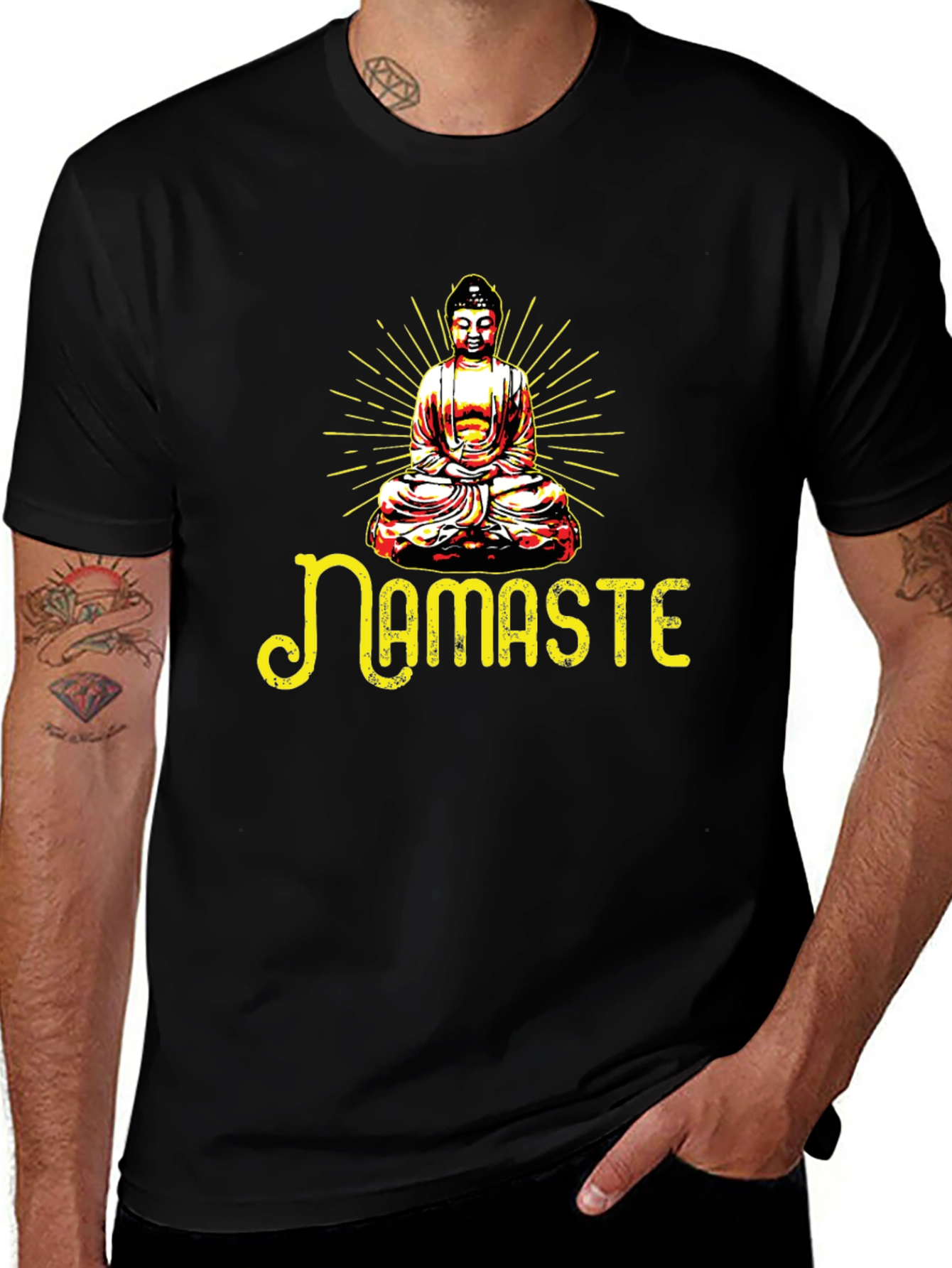 Namaste Buddha Graphic T-Shirt - Spiritual Yoga Tee