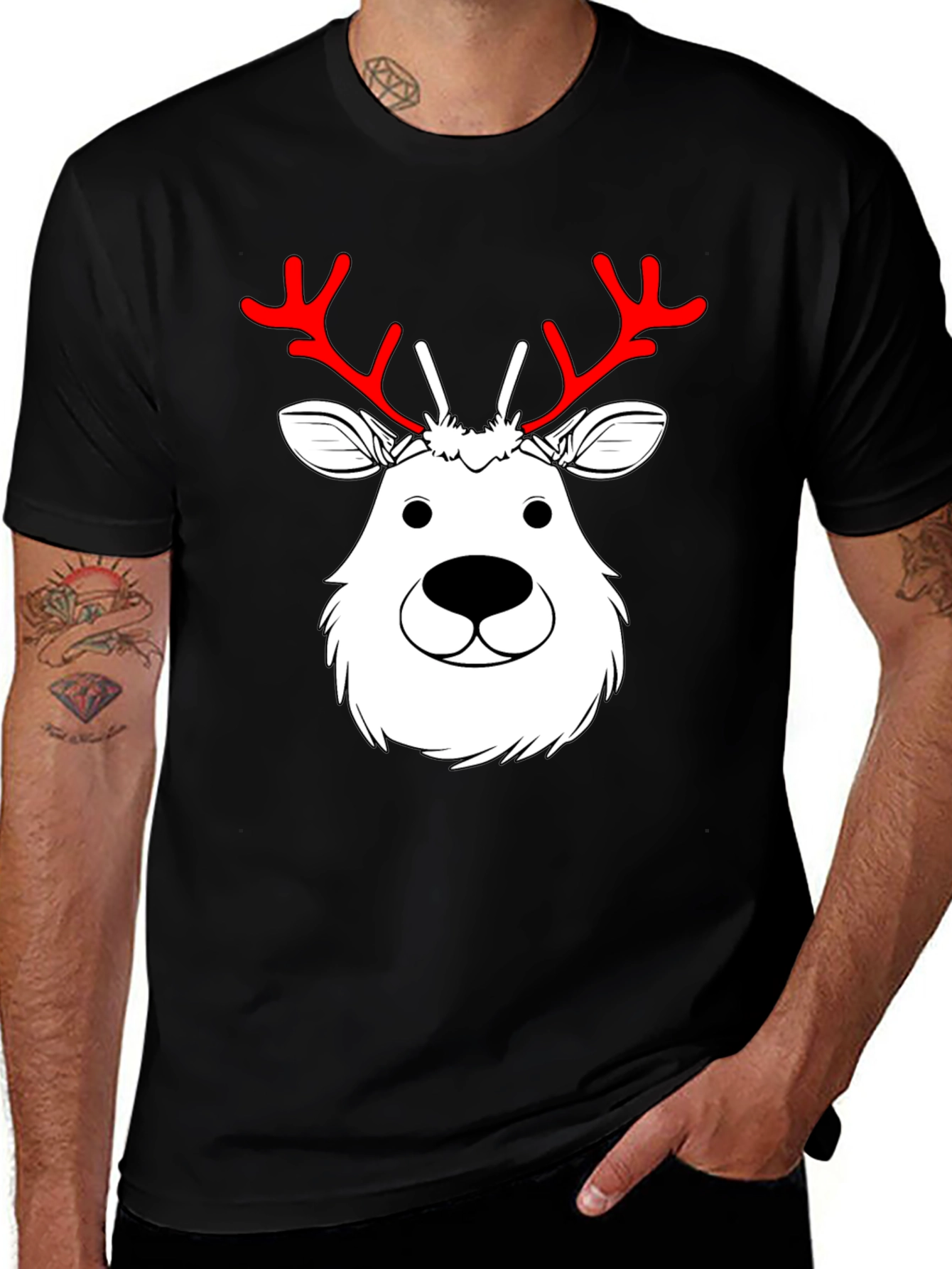 Variant 15 of Festive Reindeer Graphic Tee