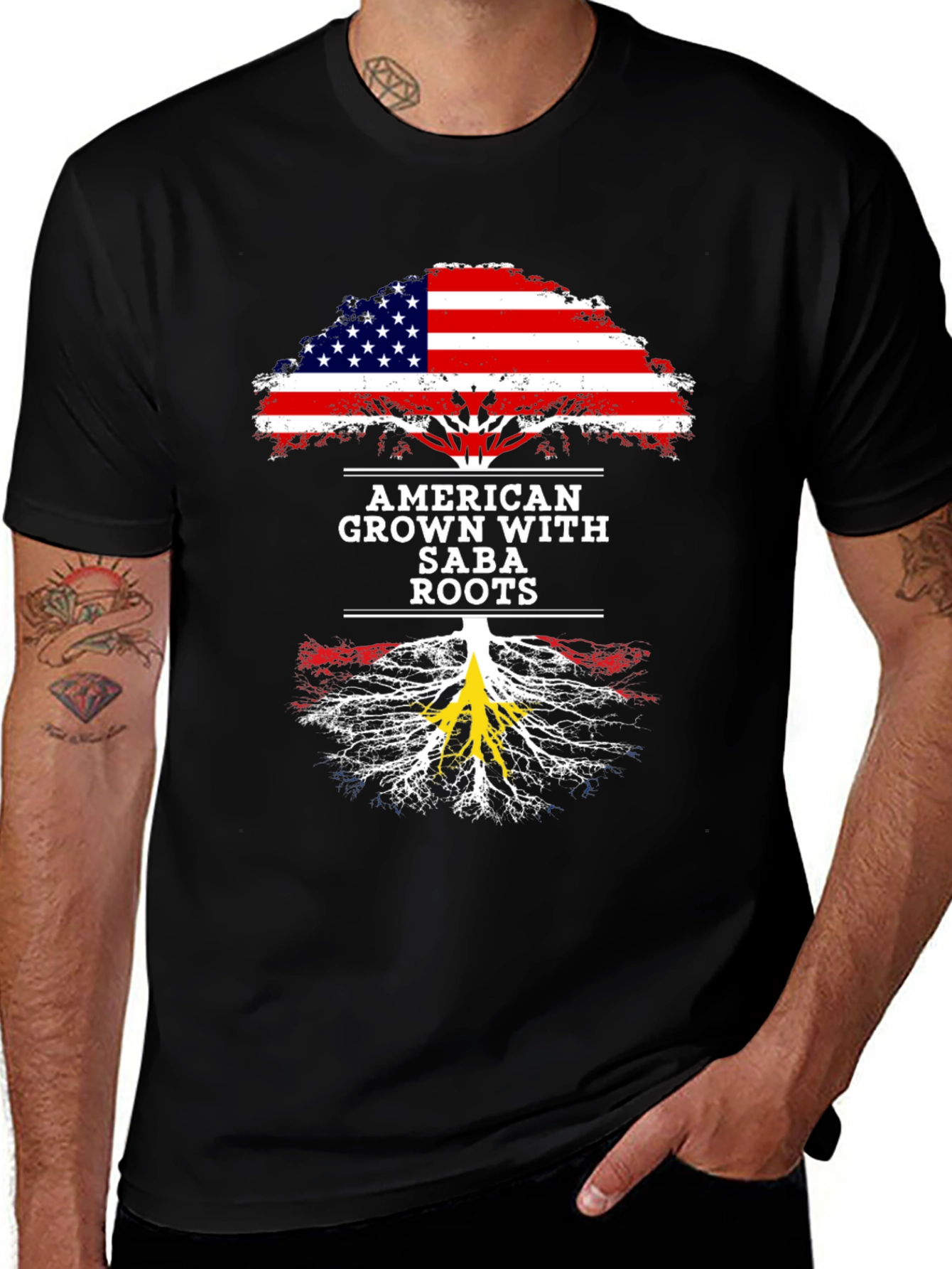 American Grown with Saba Roots T-Shirt