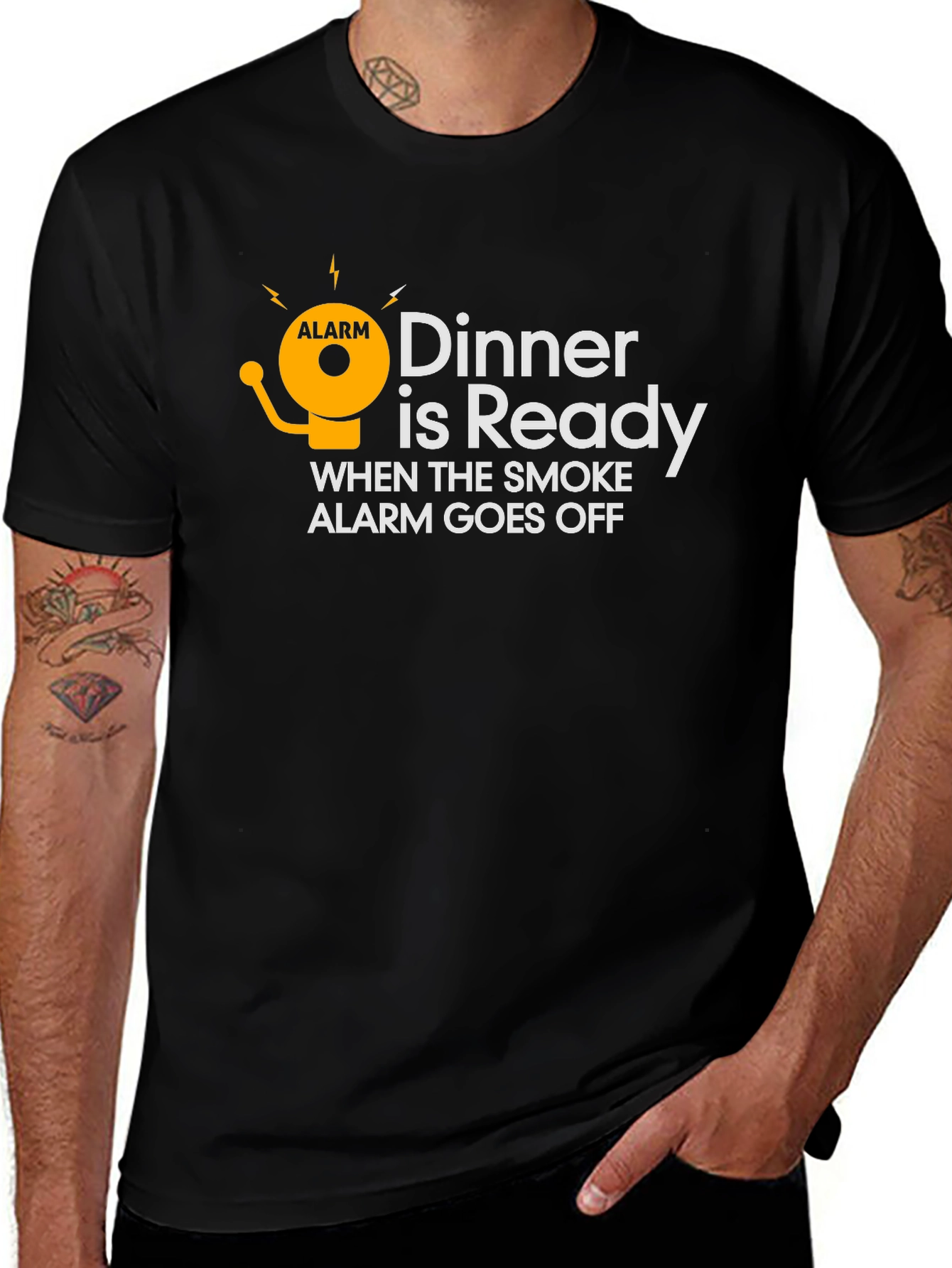 Variant 17 of Dinner's Ready Graphic Tee - Funny Cookout Shirt