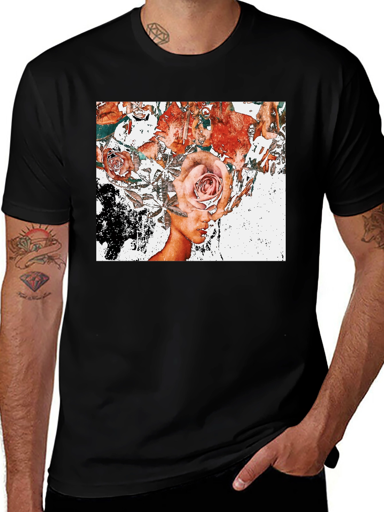 Variant 18 of Floral Mind T-Shirt - Artistic Graphic Tee
