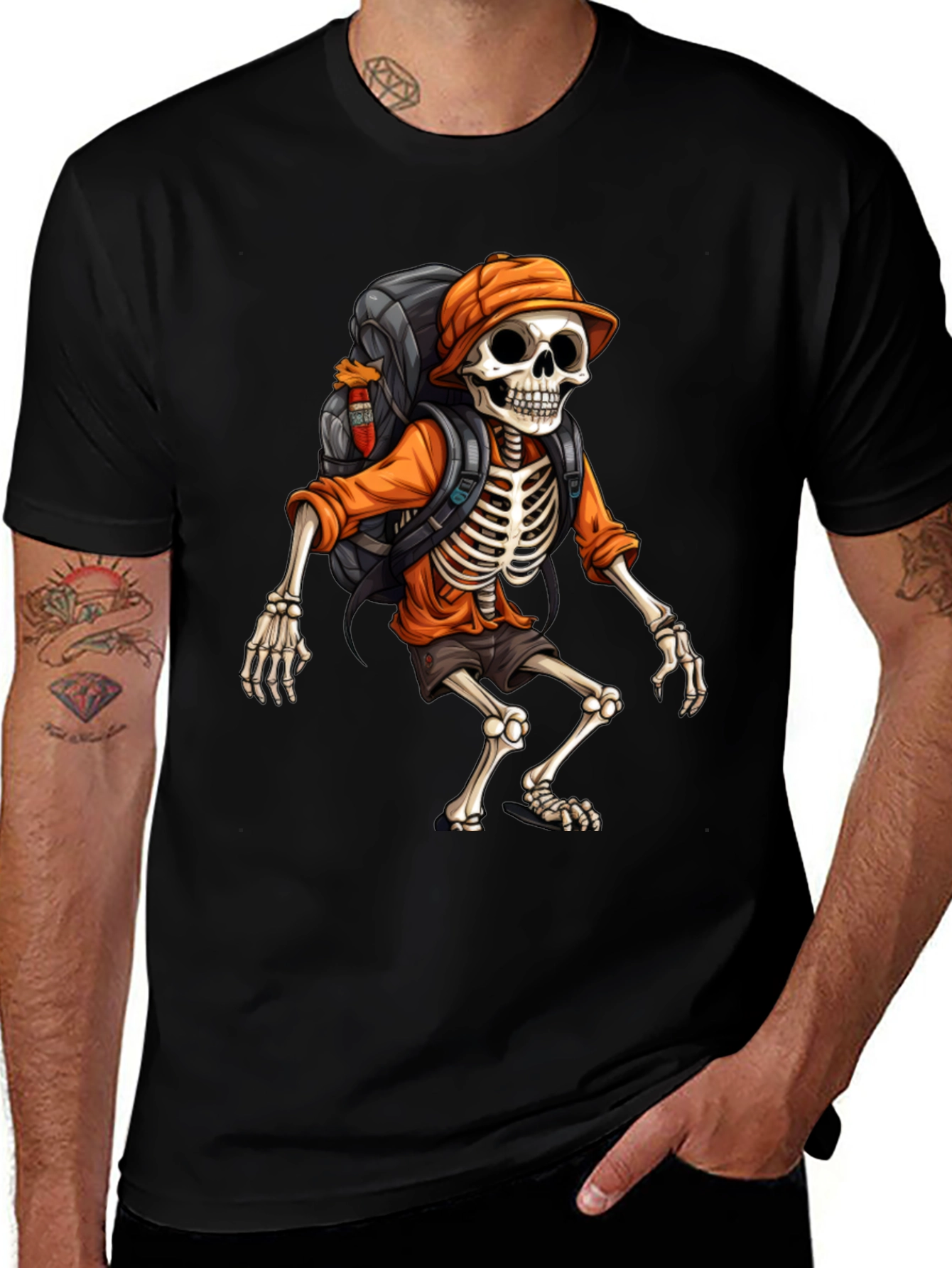 Variant 2 of Hiking Skeleton T-Shirt