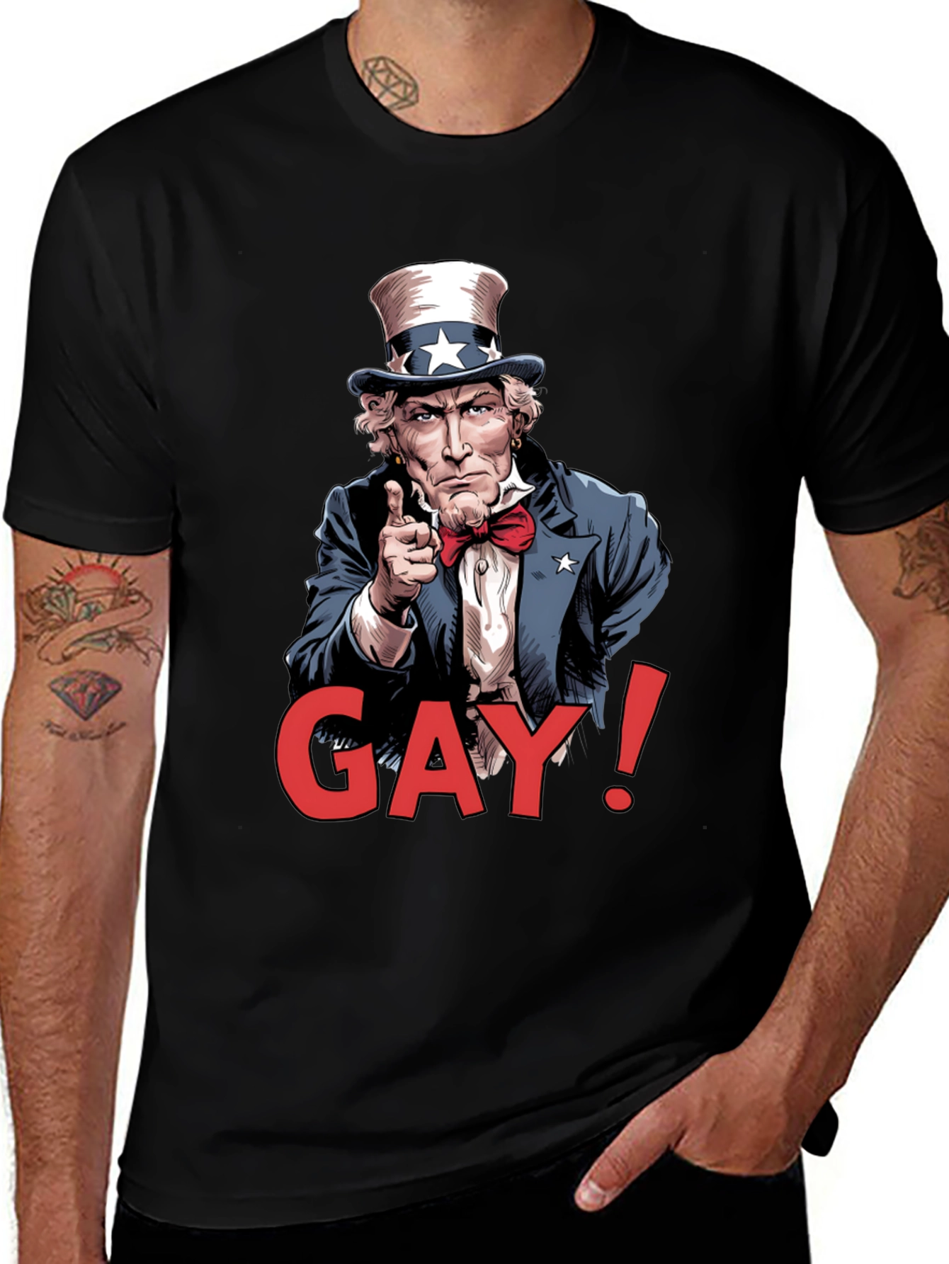Uncle Sam 'Gay!' T-Shirt