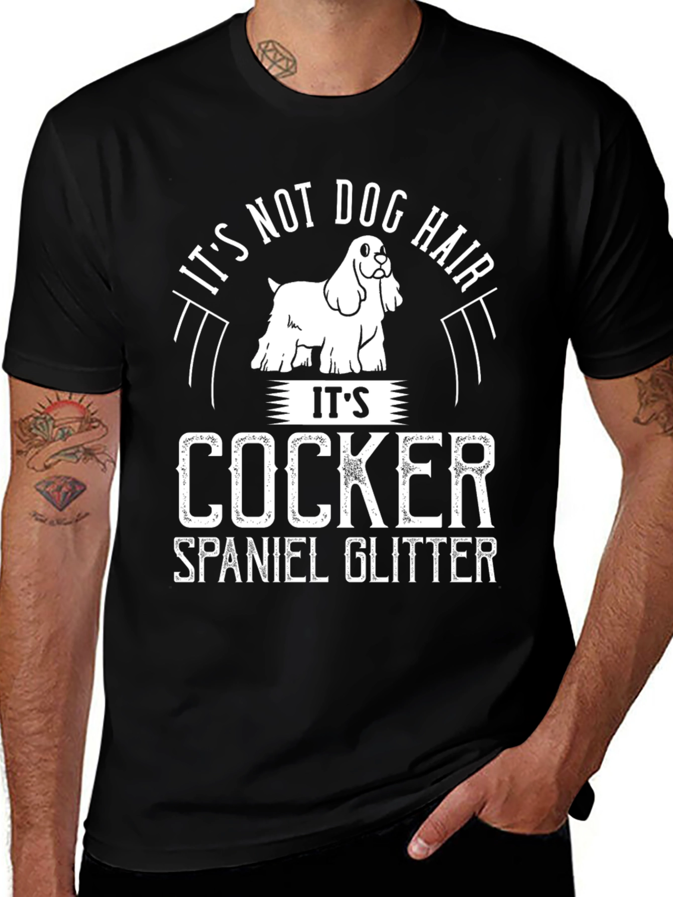 Cocker Spaniel Glitter T-Shirt - Dog Lover Tee