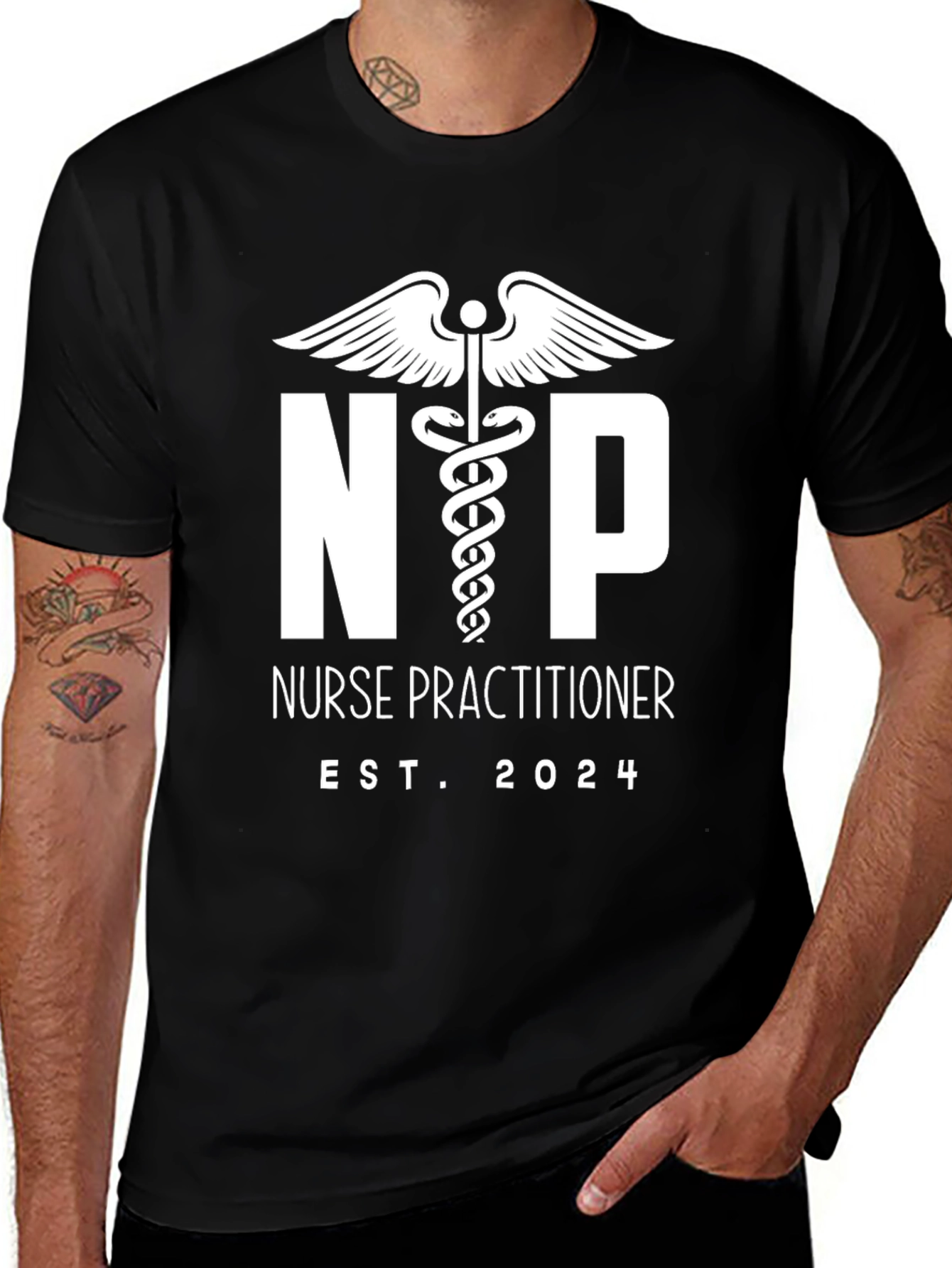 Variant 6 of Nurse Practitioner Est. 2024 Black T-Shirt