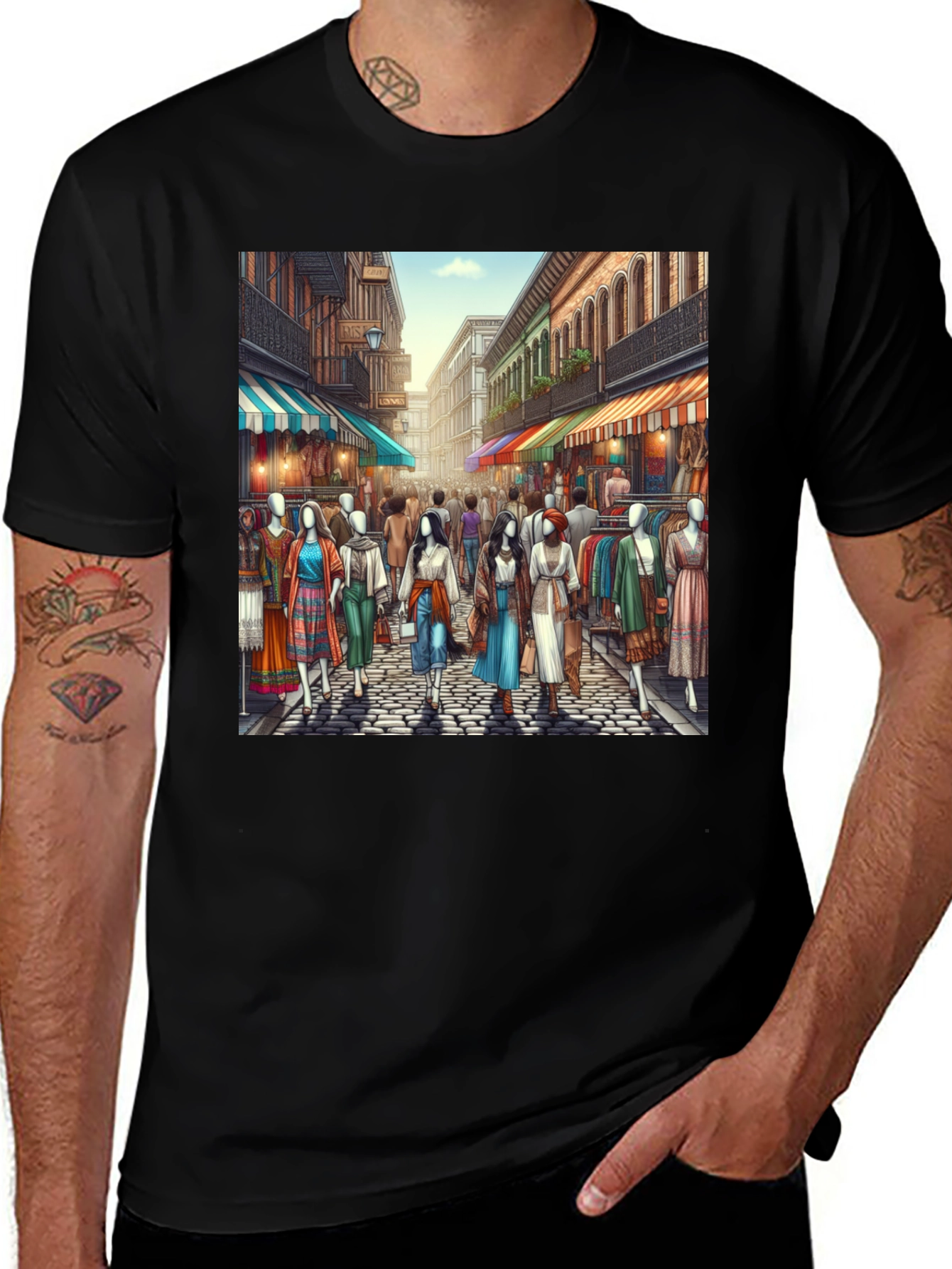 Variant 3 of Urban Street Scene Graphic Tee