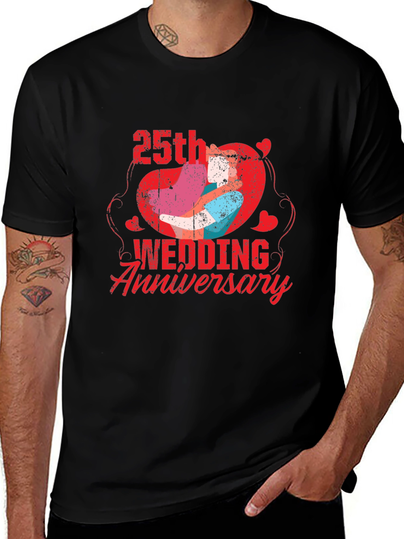 Variant 24 of 25th Wedding Anniversary Graphic Tee