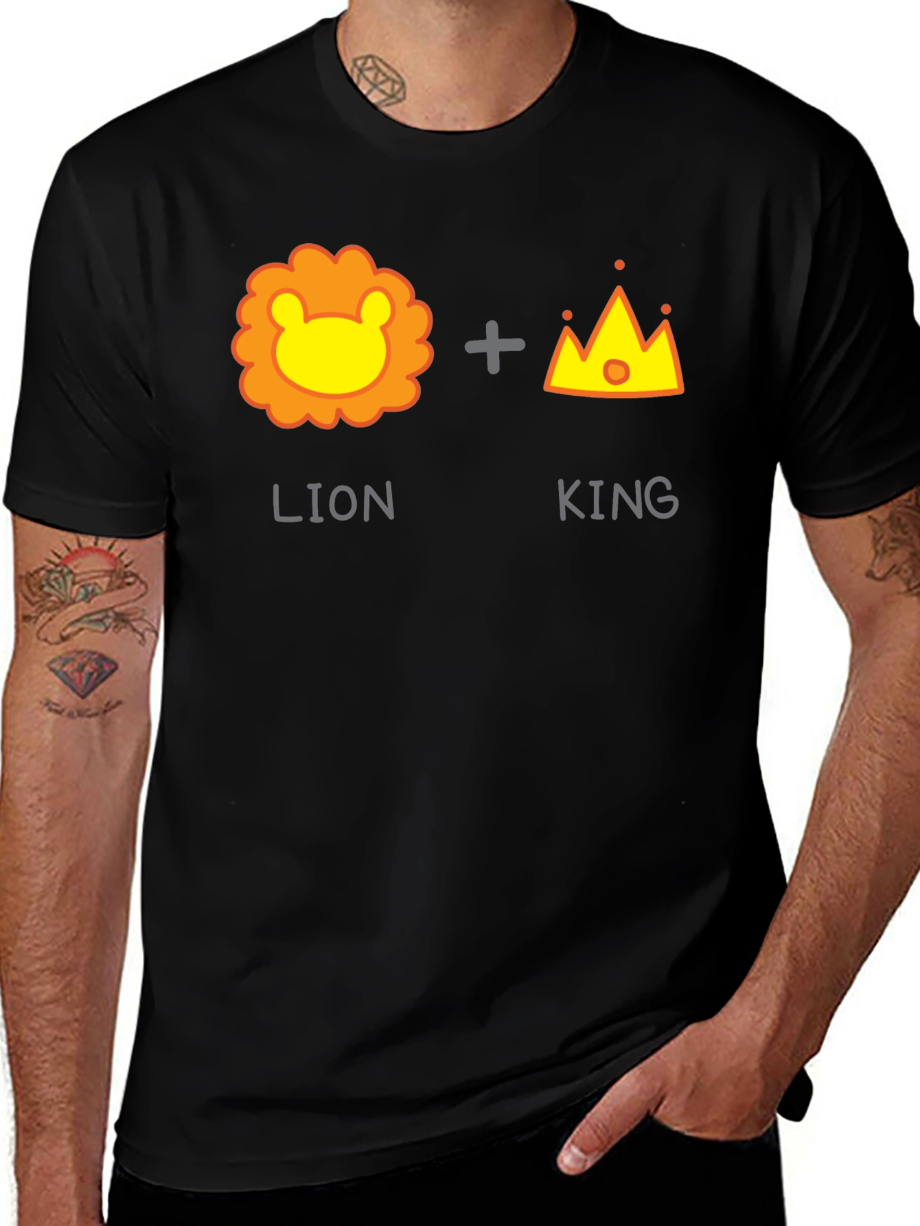 Lion King Graphic Print Black T-Shirt