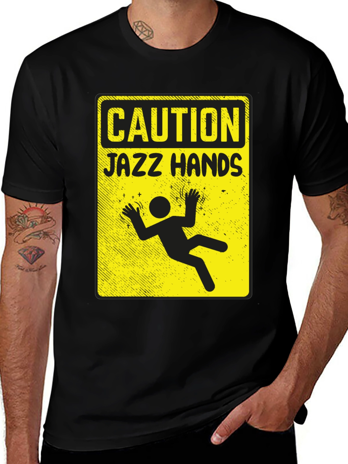 Variant 18 of Caution Jazz Hands Graphic T-Shirt