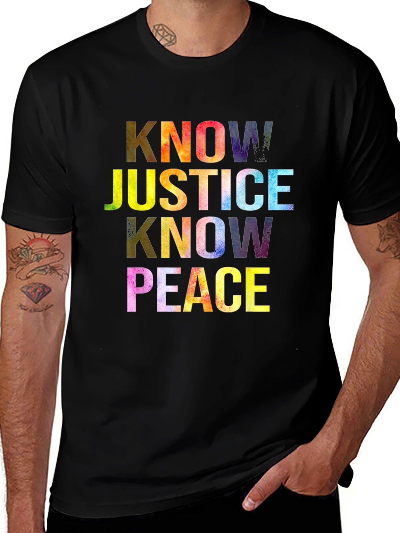 Variant 28 of Know Justice Know Peace Graphic T-Shirt