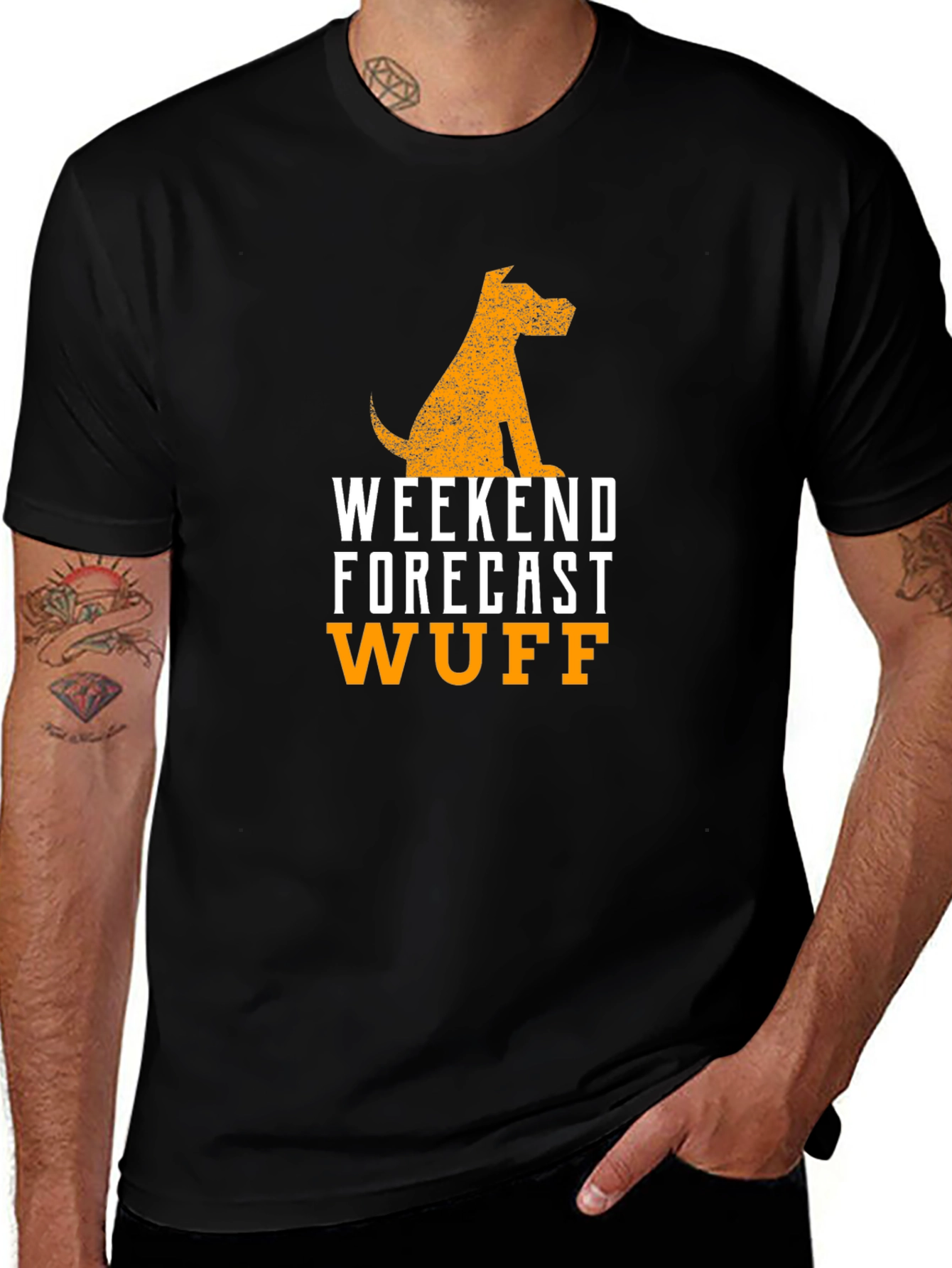 Variant 15 of Weekend Forecast Wuff T-Shirt - Dog Lover Tee