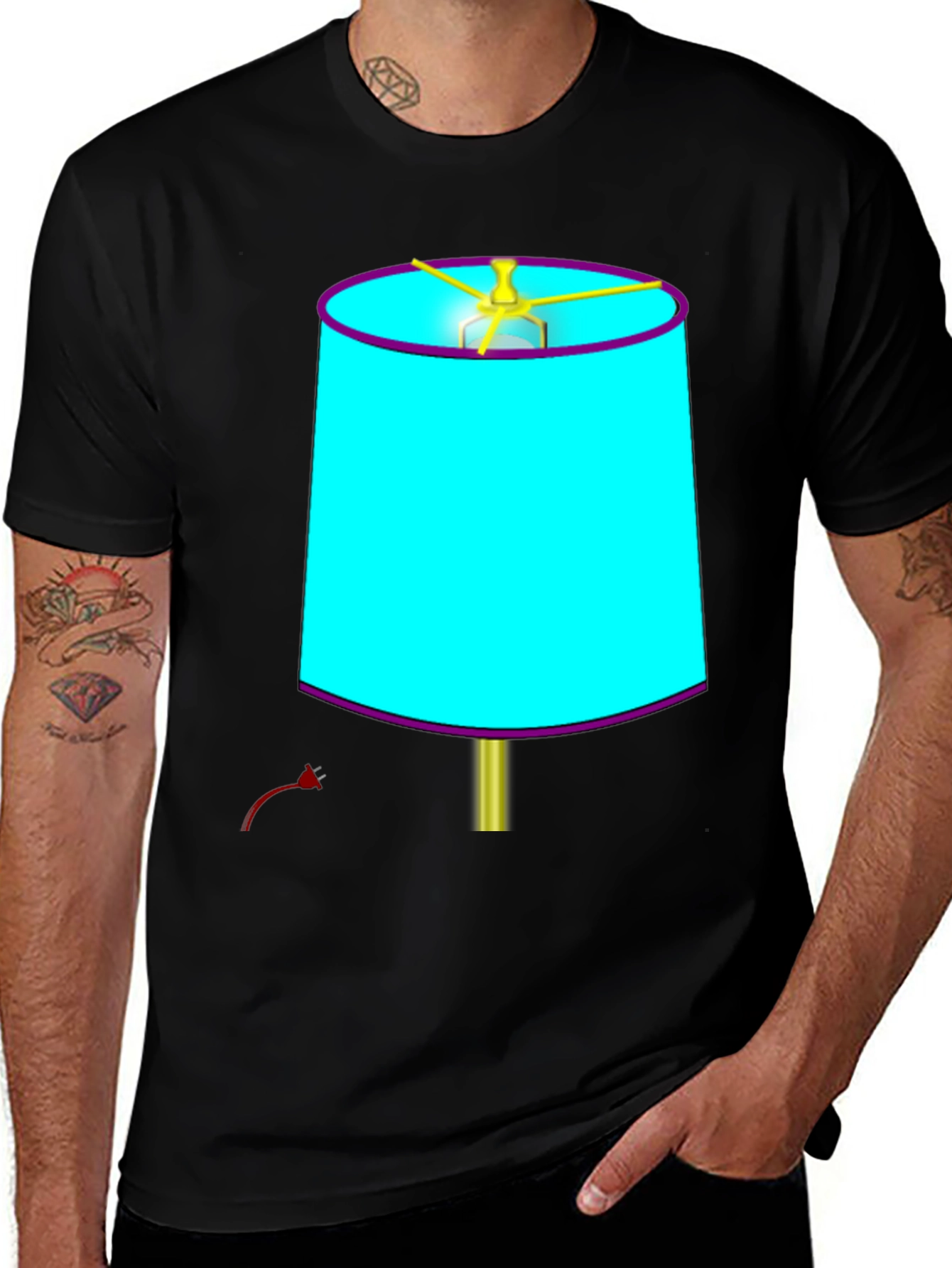 Variant 13 of Novelty Lamp T-Shirt - Quirky Design