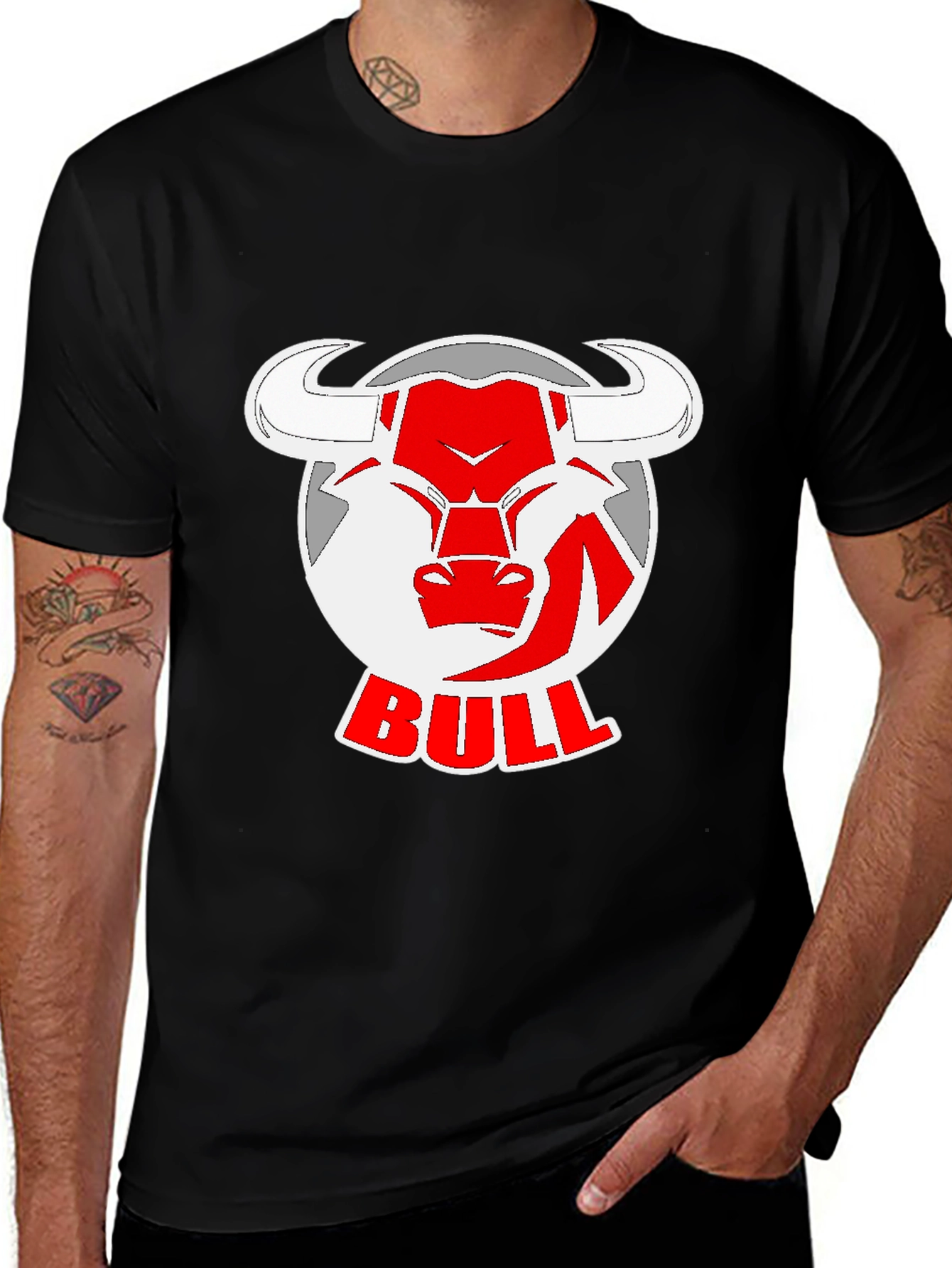 Variant 16 of Bull Logo Black T-Shirt