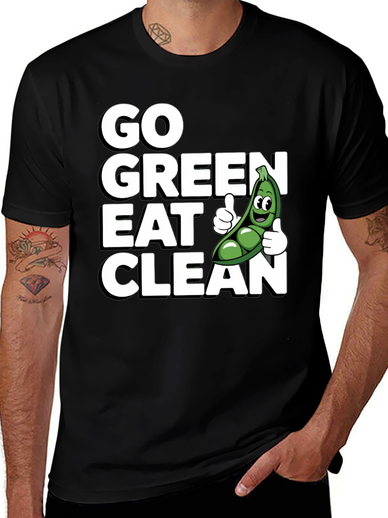 Variant 29 of Go Green Eat Clean Graphic T-Shirt
