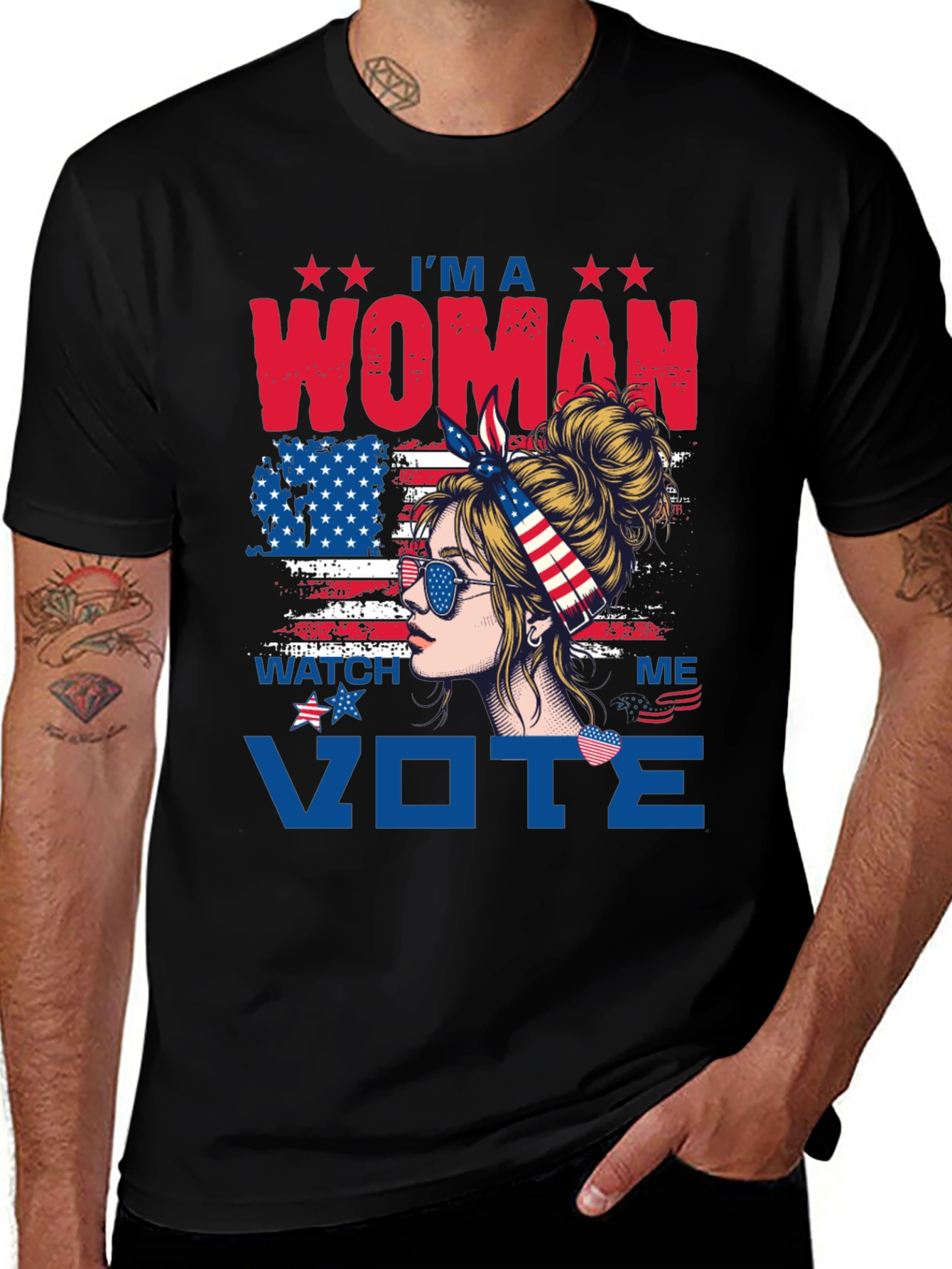 Variant 12 of I'm A Woman Watch Me Vote T-Shirt