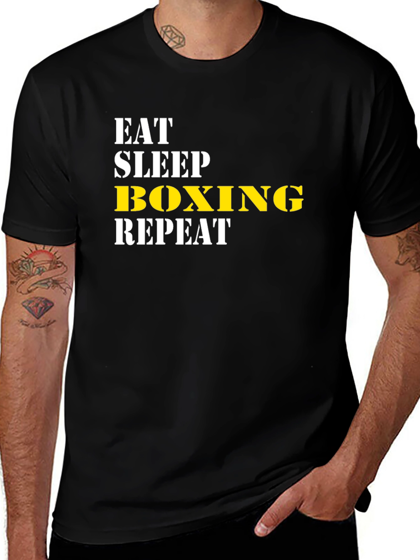 Eat Sleep Boxing Repeat Graphic Tee