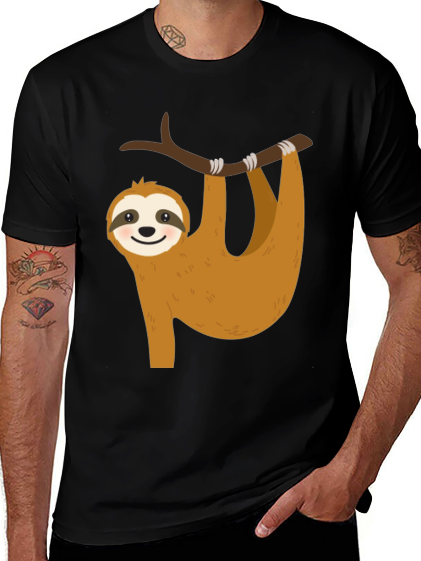 Variant 26 of Sloth Hangin' Around Graphic Tee