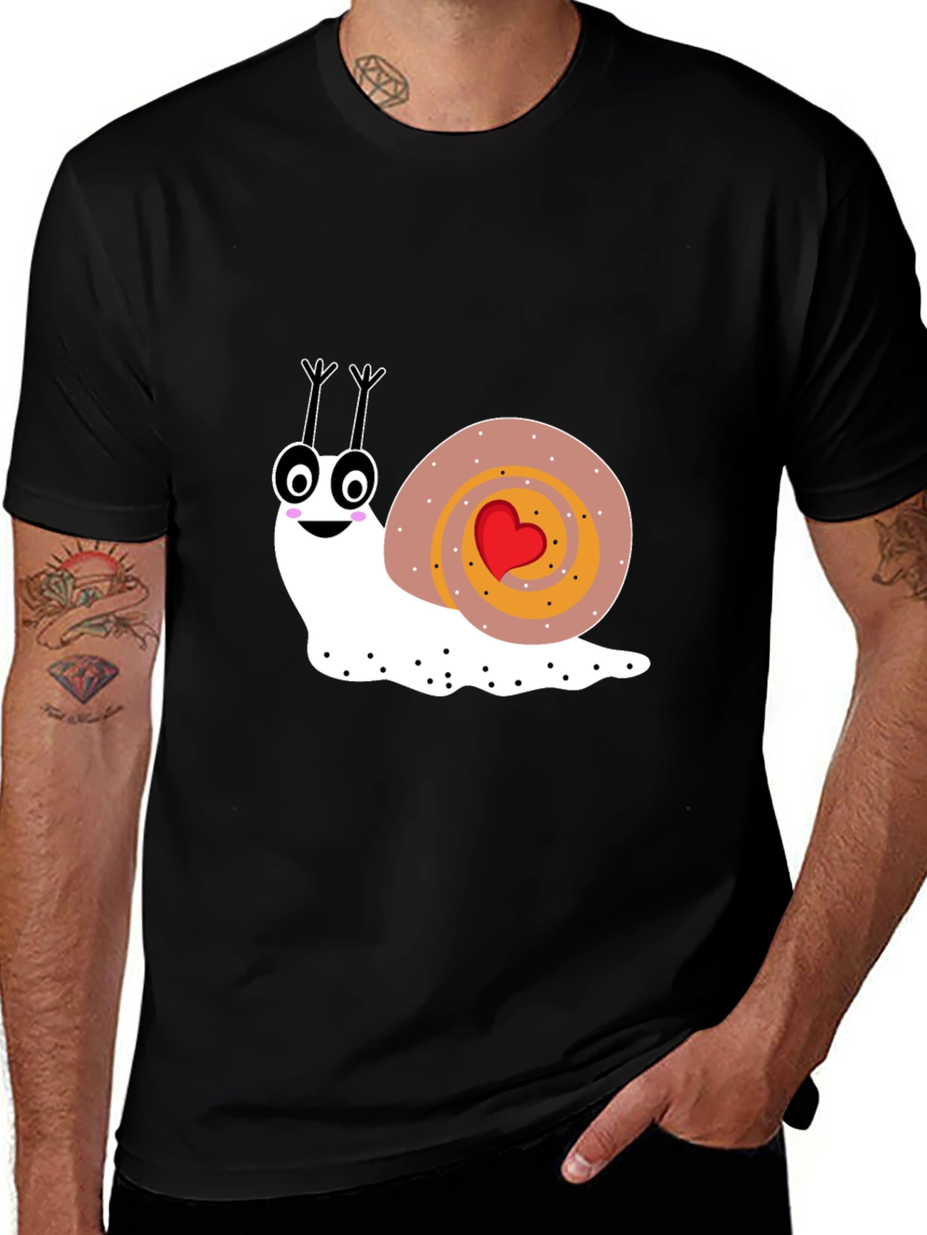Variant 20 of Cute Snail Graphic Tee - Love Bug T-Shirt