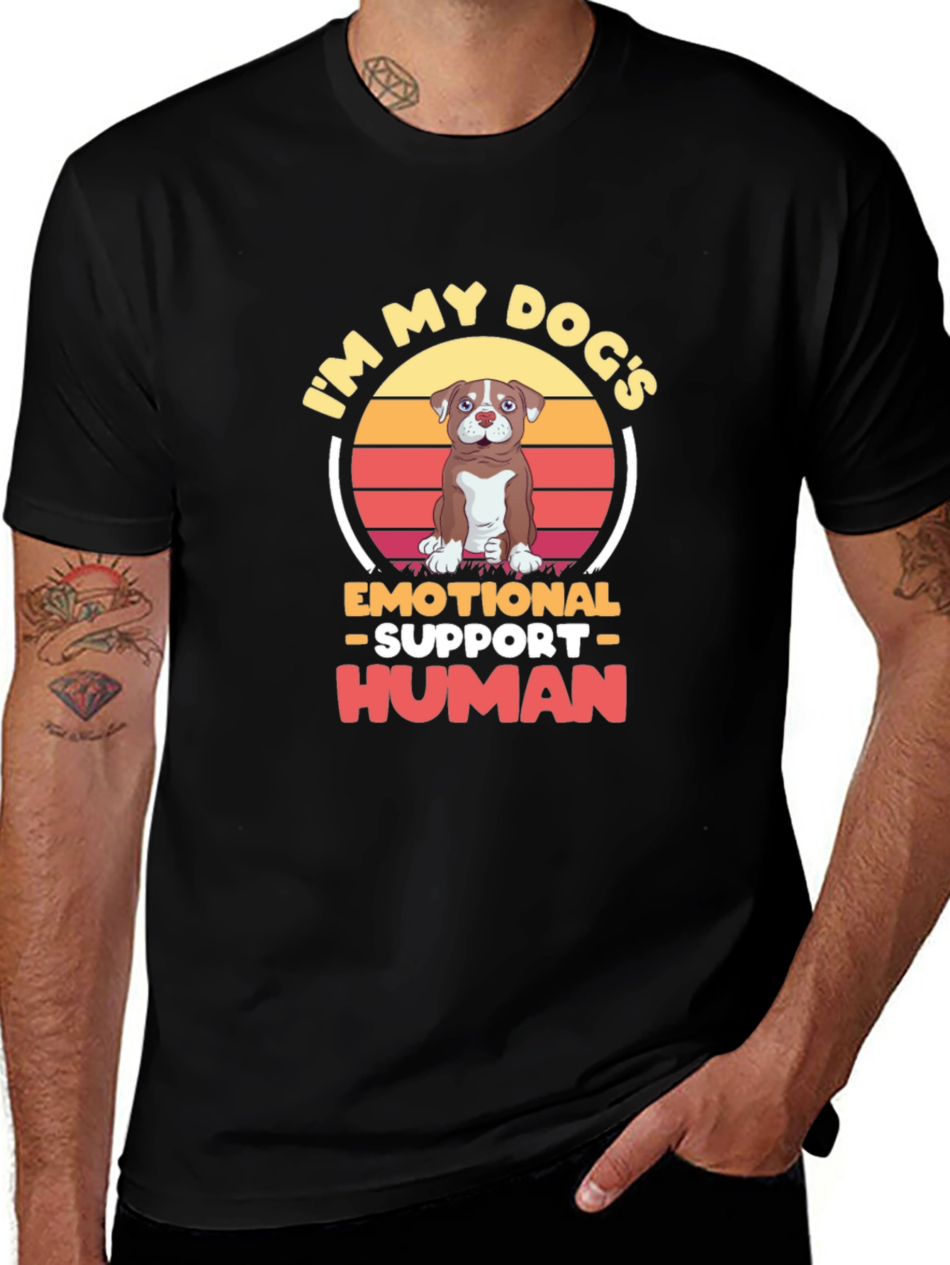 Variant 19 of Emotional Support Human Dog T-Shirt