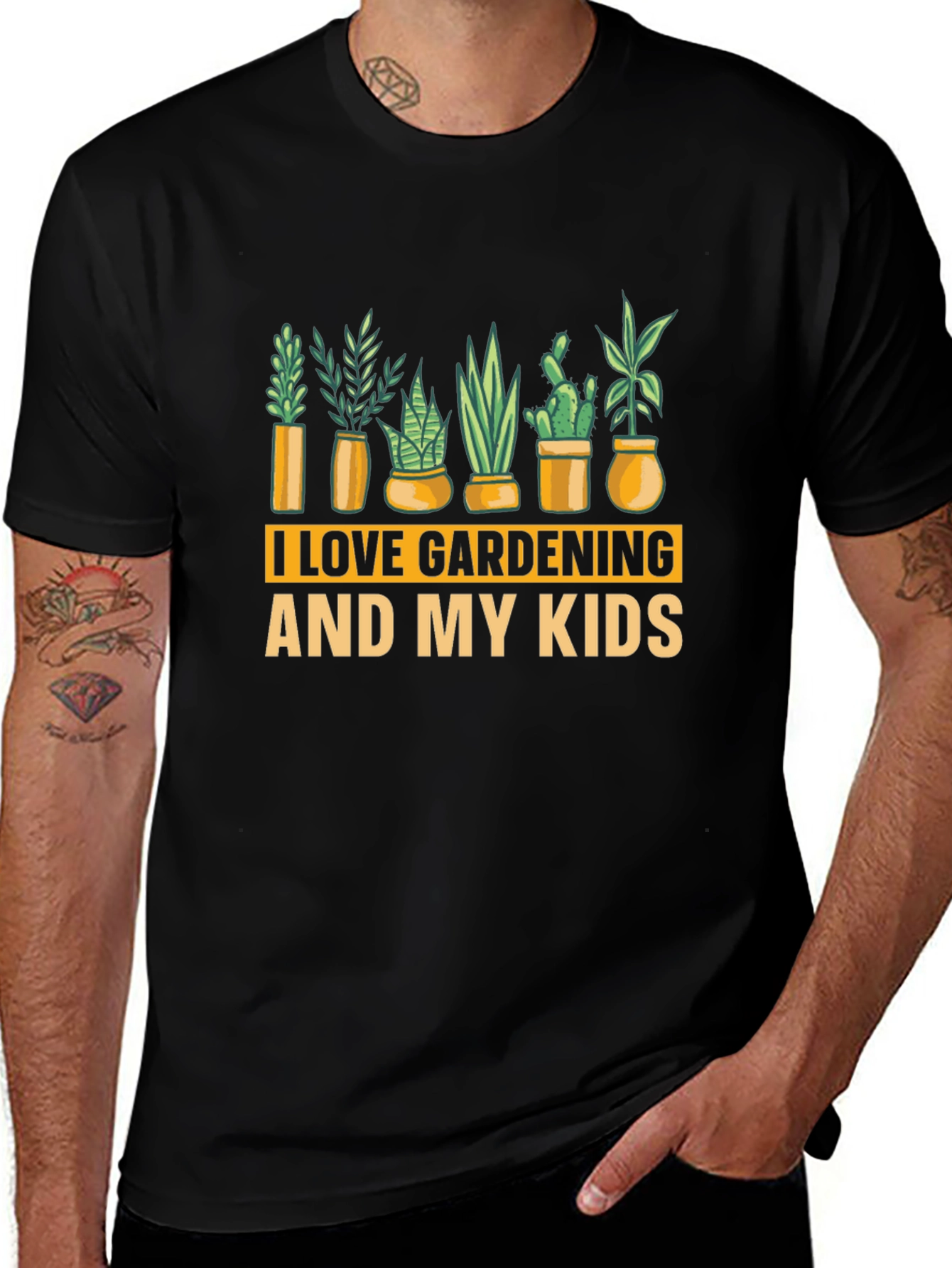 Variant 4 of Gardening Lover T-Shirt: I Love Gardening and My Kids
