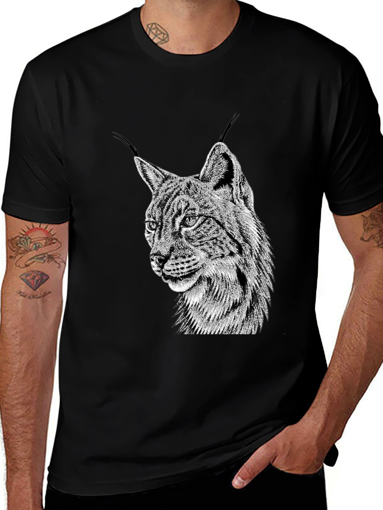 Variant 6 of Lynx Graphic Tee - Black T-Shirt