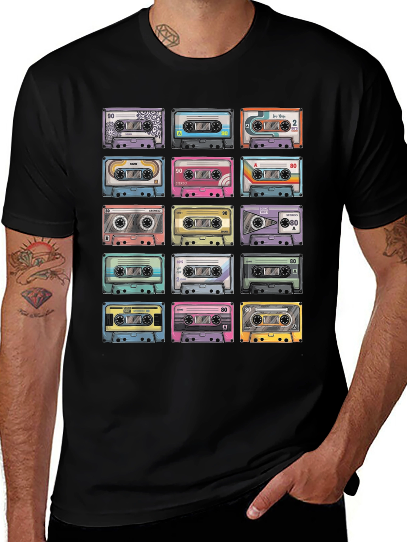 Variant 12 of Retro Cassette Tape T-Shirt - Vintage Music Lover Tee