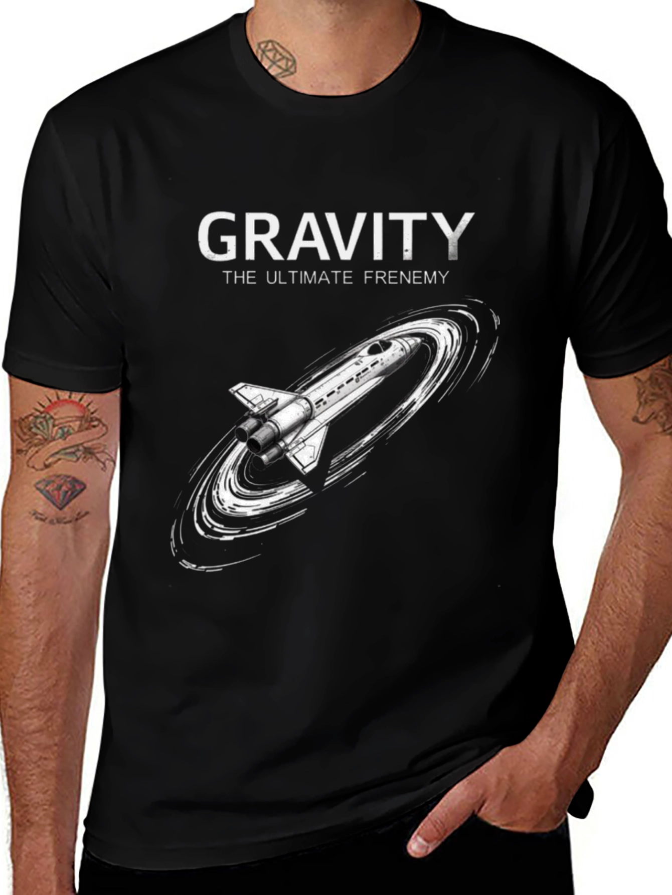 Gravity The Ultimate Frenemy Space Shuttle T-Shirt