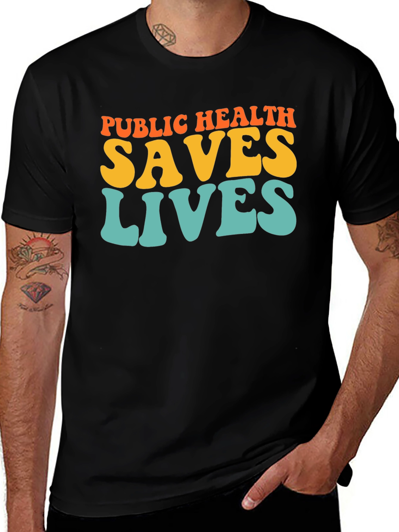 Variant 24 of Public Health Saves Lives Graphic T-Shirt