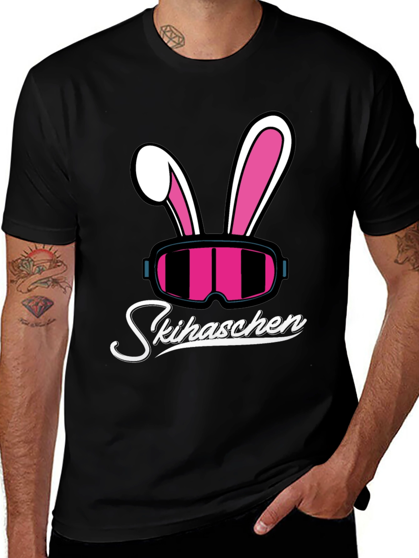 Variant 24 of Skihaschen Bunny Ski Goggles T-Shirt