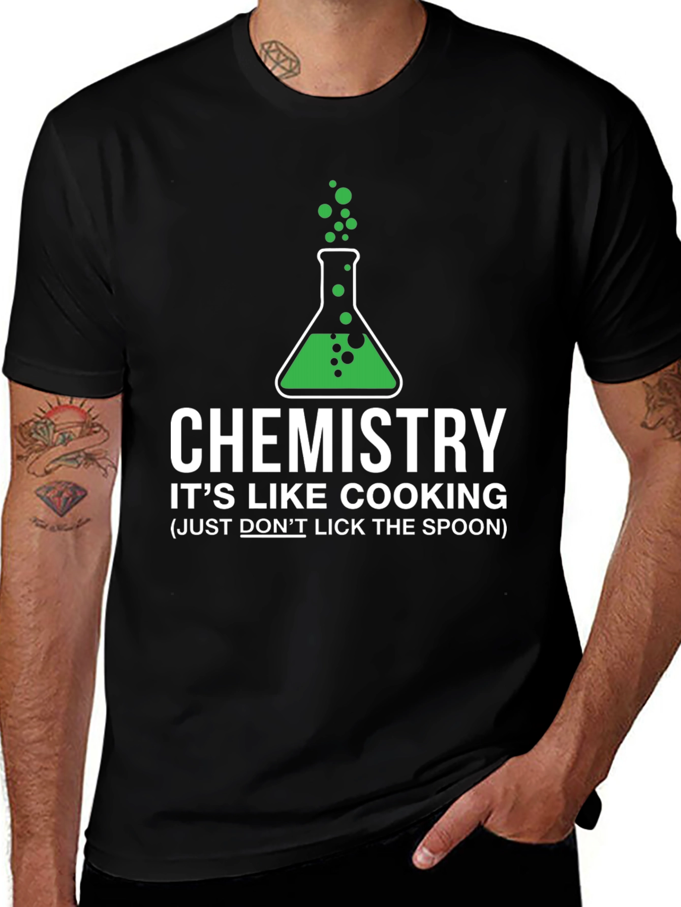 Variant 12 of Chemistry Cooking T-Shirt - Don't Lick the Spoon