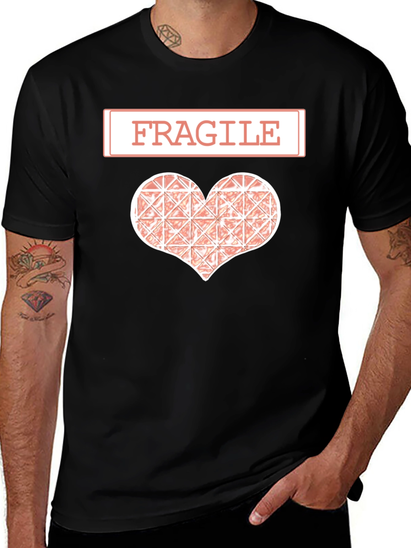 Variant 16 of Fragile Heart Graphic Tee - Express Yourself!