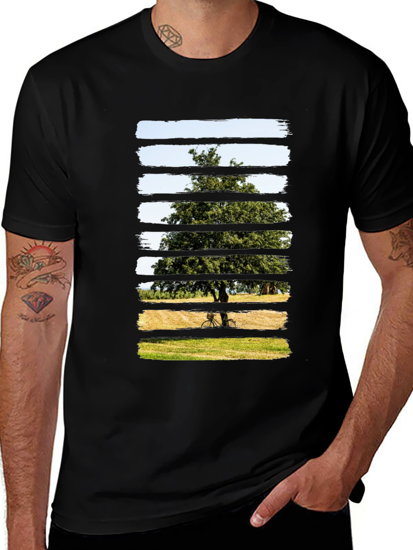 Variant 26 of Nature Tree Bike Men's T-Shirt
