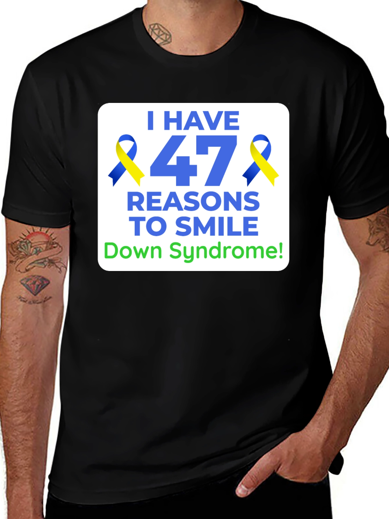 Variant 12 of 47 Reasons to Smile T-Shirt - Down Syndrome Awareness