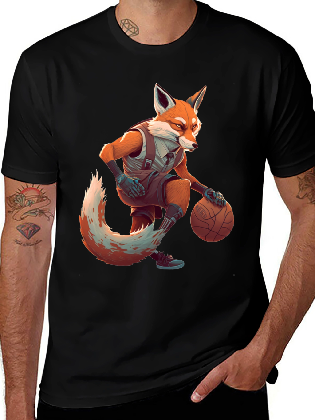 Variant 7 of Fox Basketball Player Graphic Tee