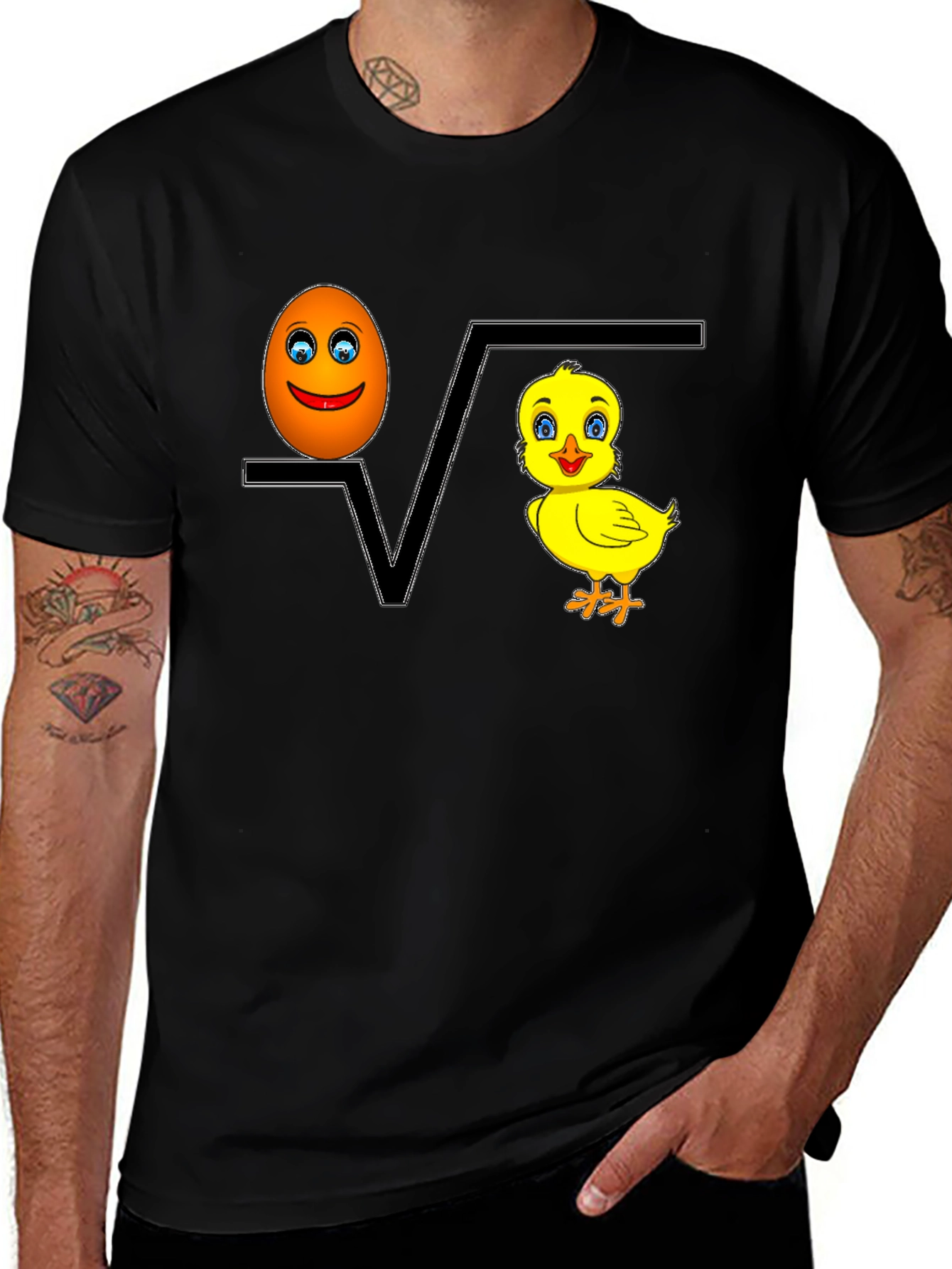 Variant 30 of Egg to Chick Funny Math T-Shirt