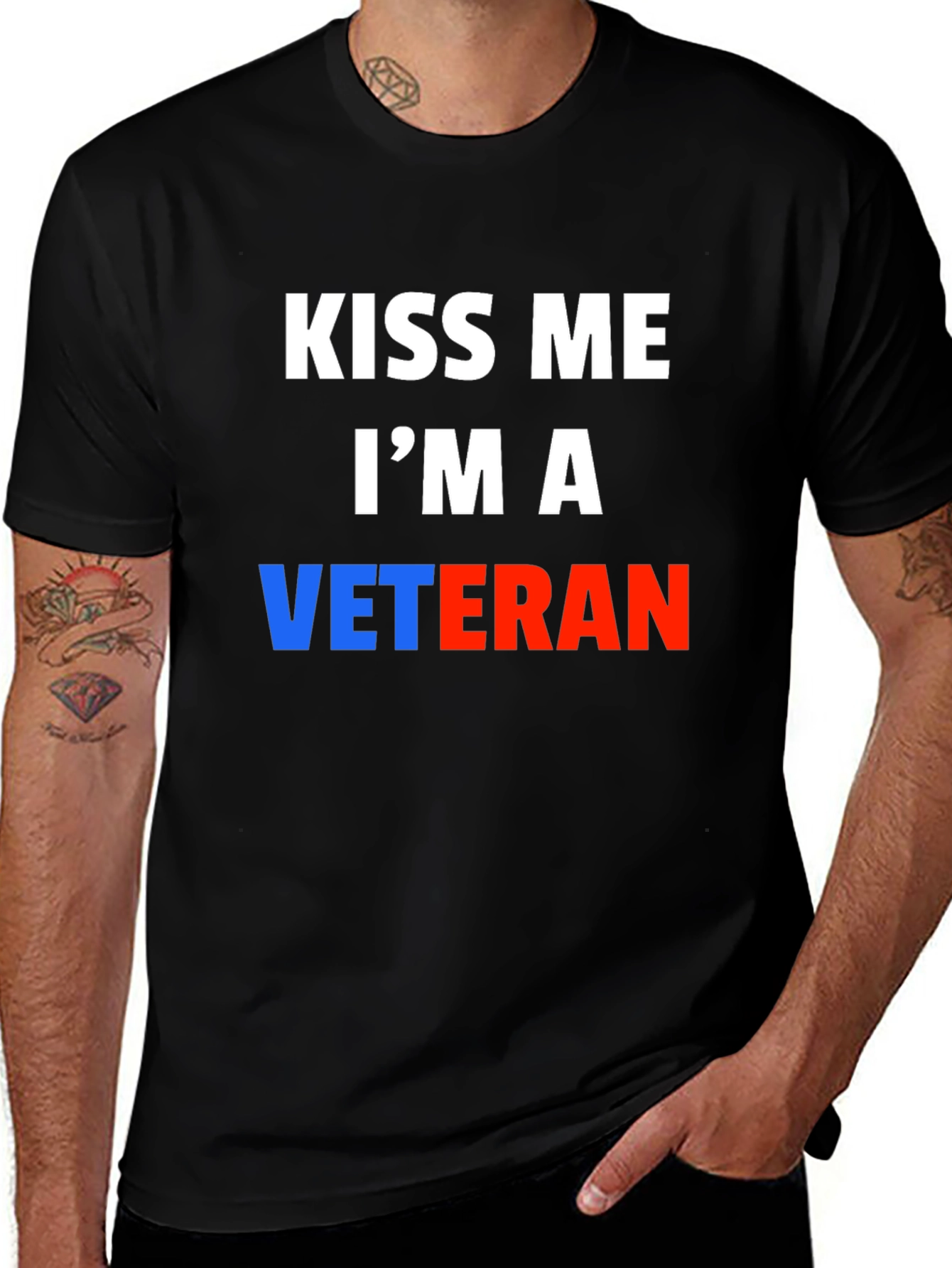Variant 23 of Kiss Me I'm A Veteran Graphic T-Shirt
