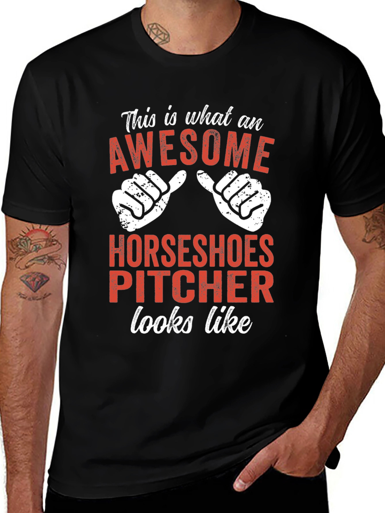 Variant 28 of Awesome Horseshoes Pitcher T-Shirt - Funny Gift