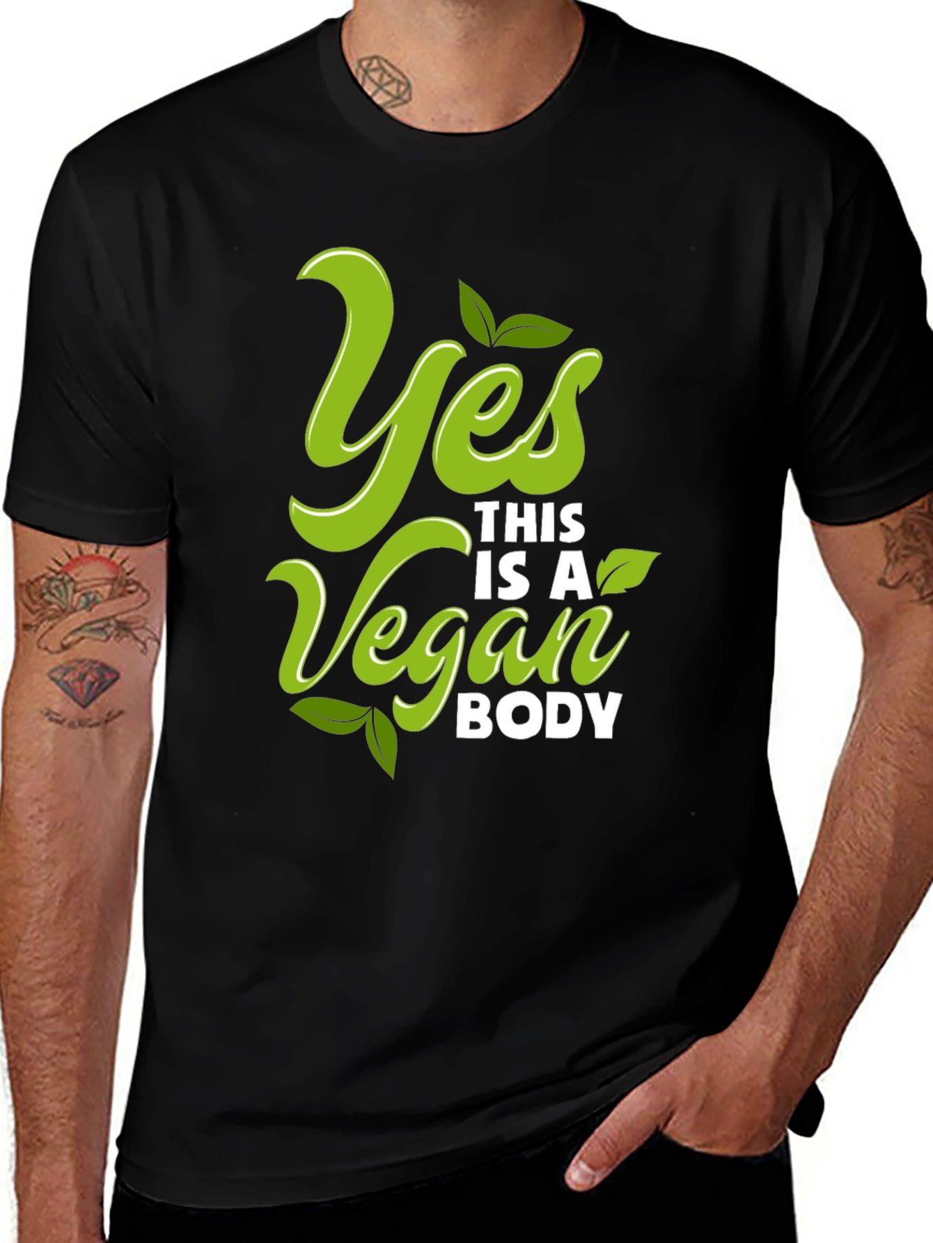 Variant 16 of Vegan Body T-Shirt - Yes This Is A Vegan Body Tee