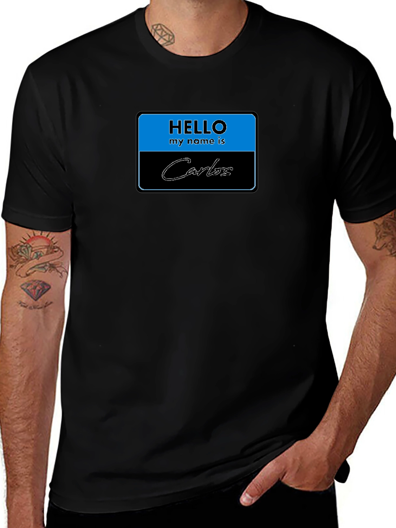 Variant 30 of Hello My Name is Carlos T-Shirt