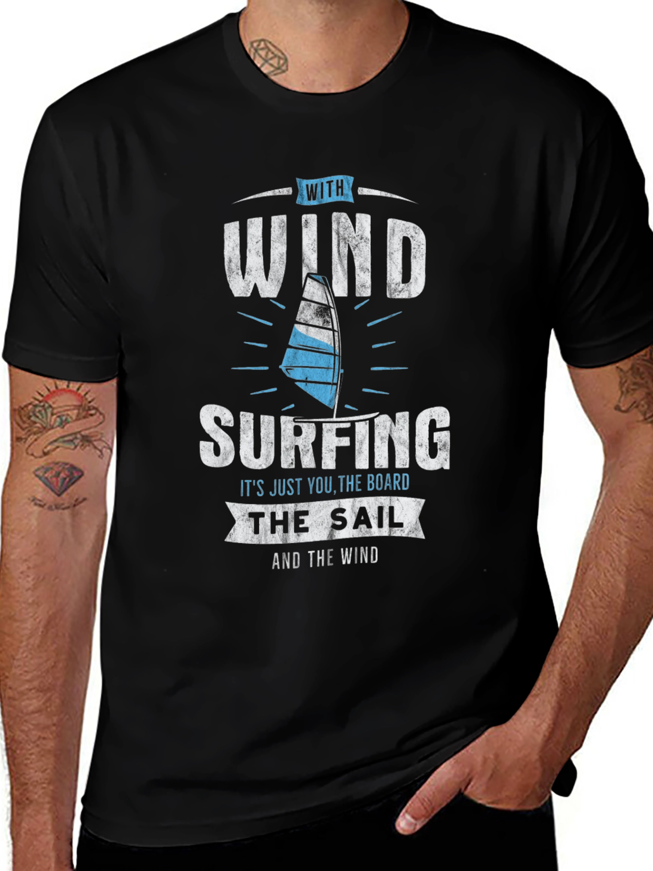 Variant 25 of Windsurfing T-Shirt -  With Wind Surfing Design