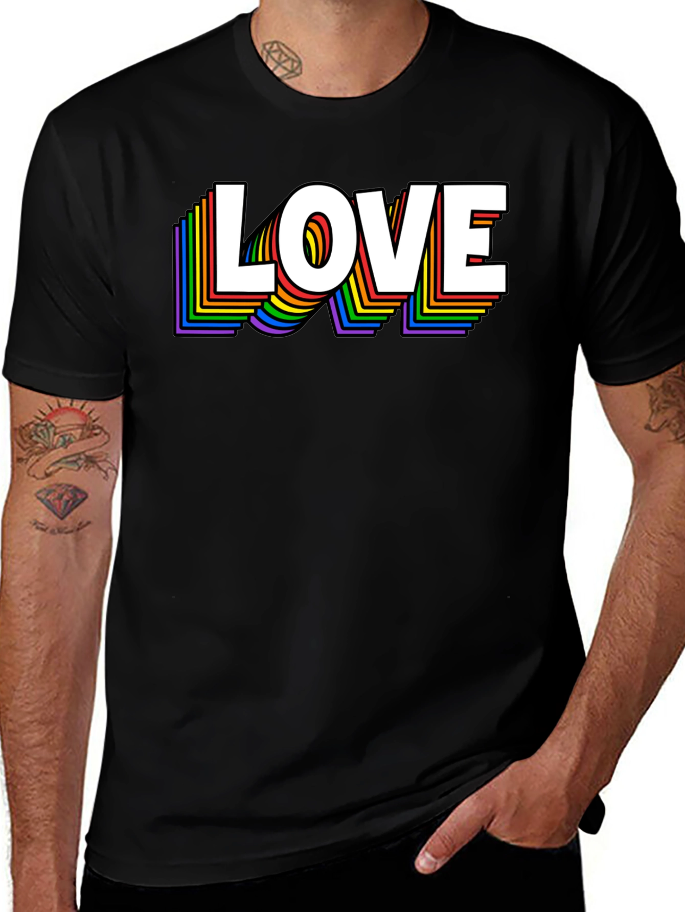 Variant 18 of Rainbow LOVE T-Shirt - Pride Edition