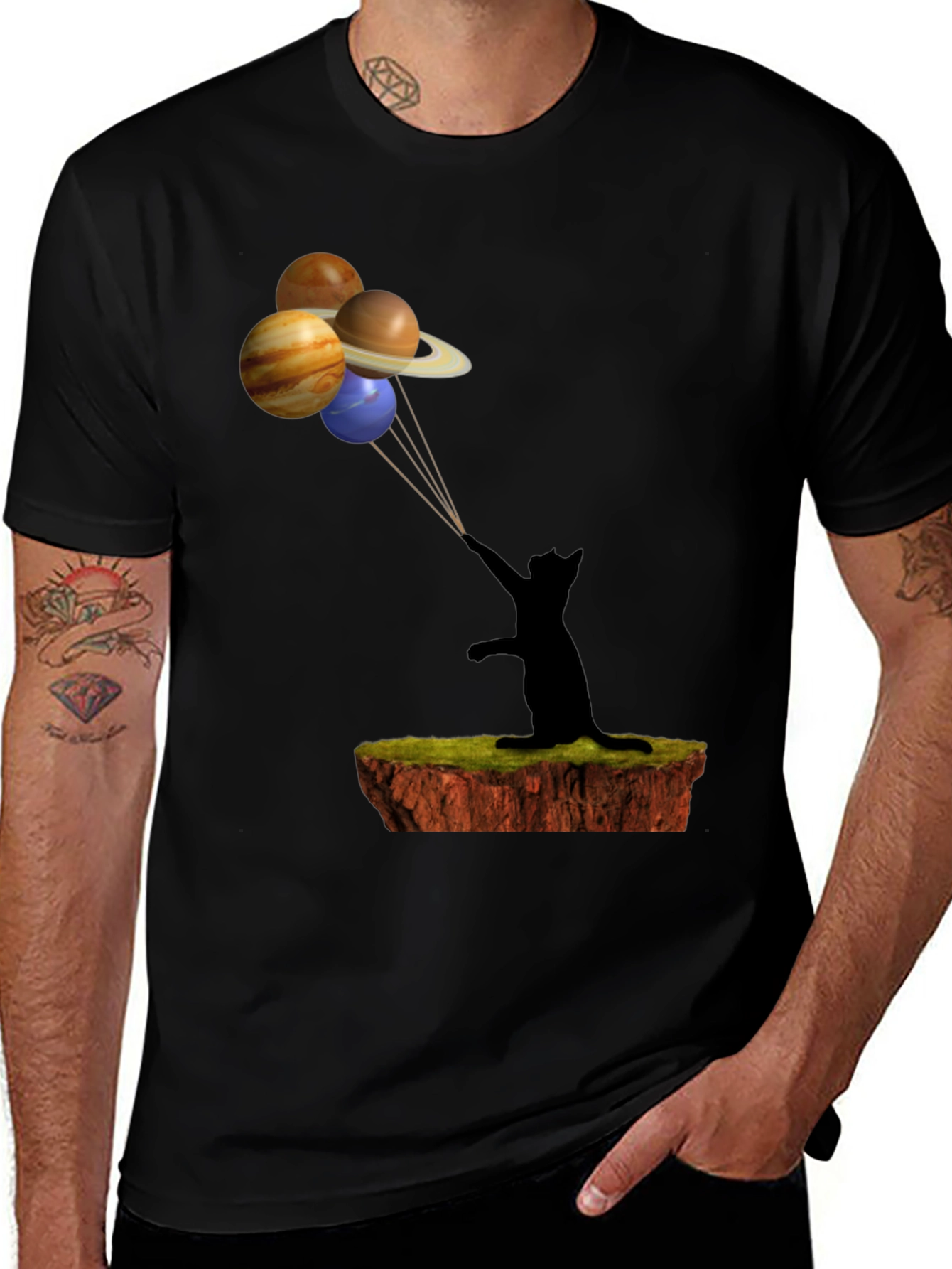 Planetary Cat T-Shirt - Unique Graphic Tee
