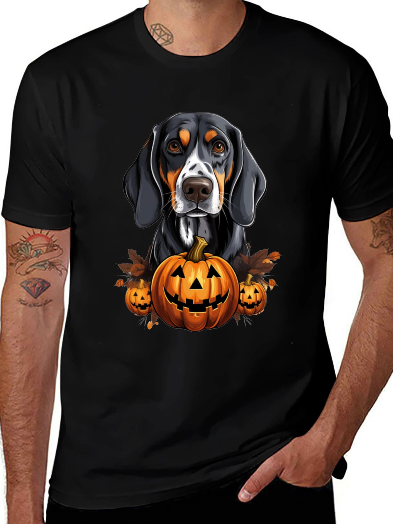Halloween Dog & Pumpkin T-Shirt