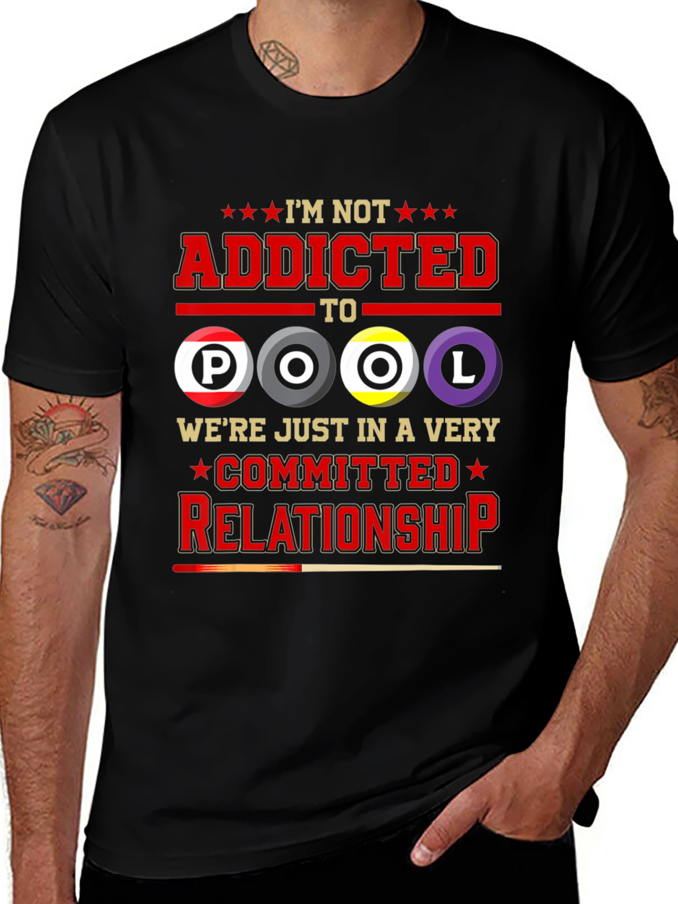 Variant 27 of Pool Addicted T-Shirt