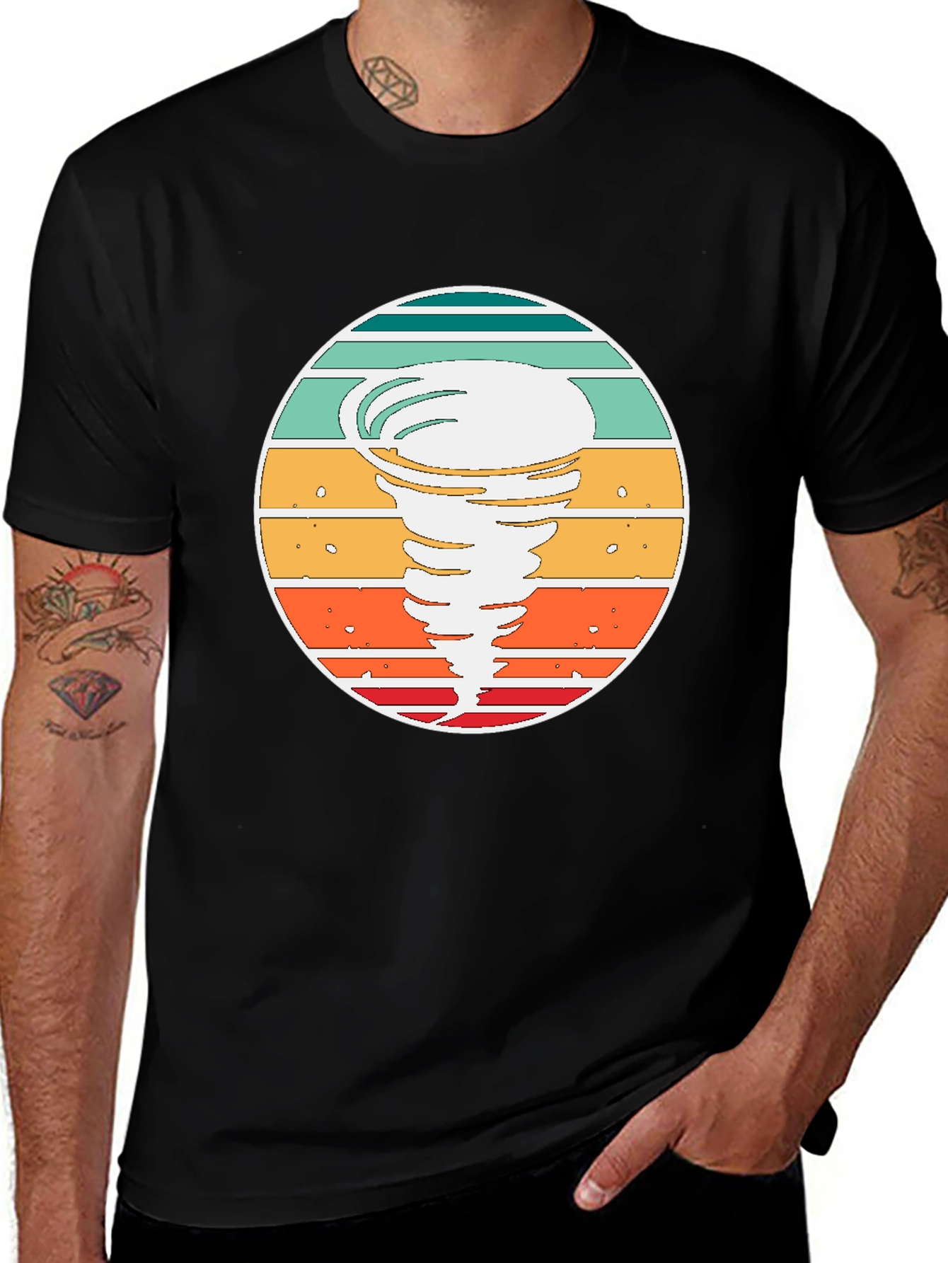 Variant 25 of Retro Tornado T-Shirt - Stylish Weather Graphic Tee
