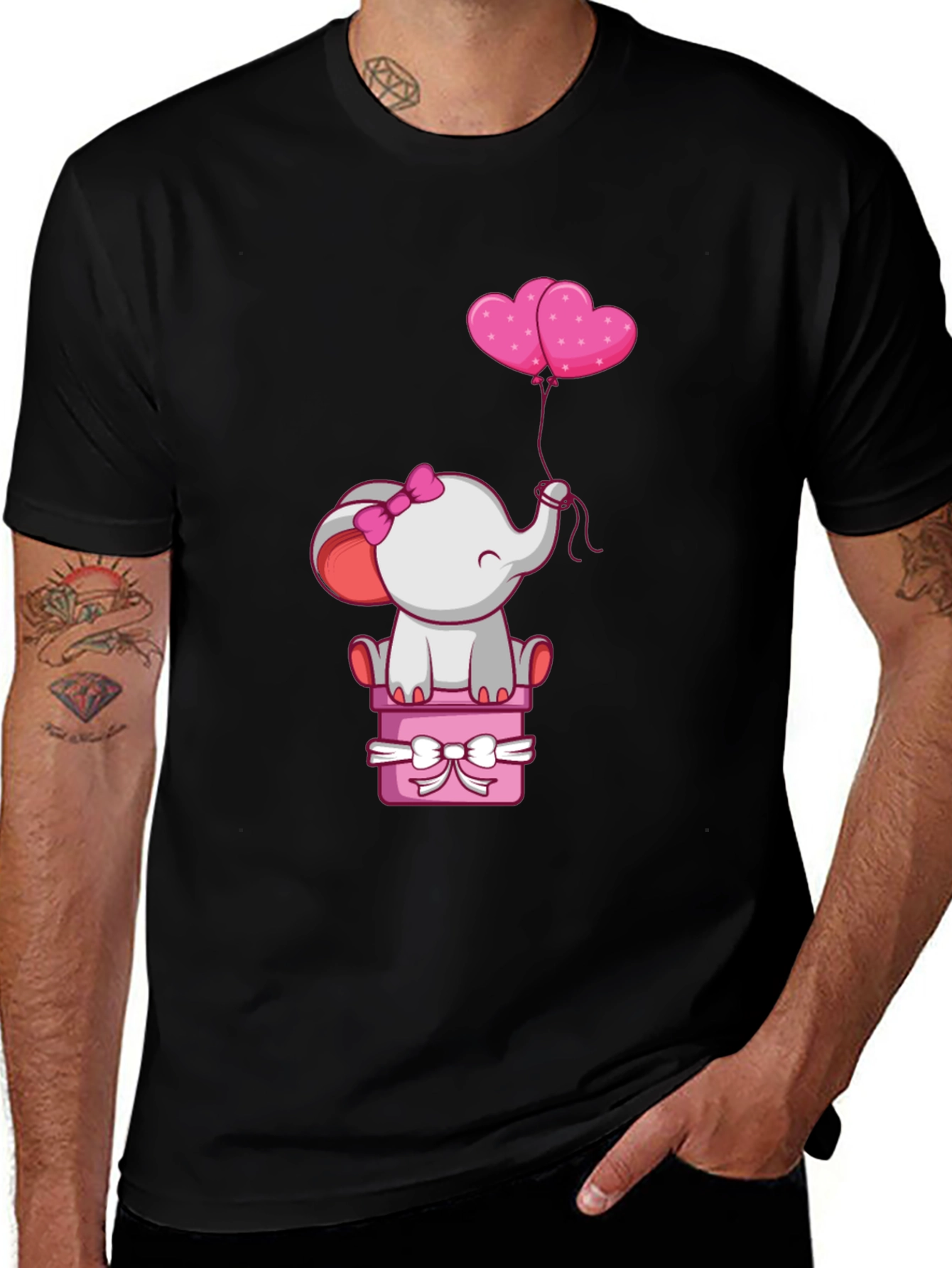 Variant 24 of Elephant Heart Balloons Graphic Tee