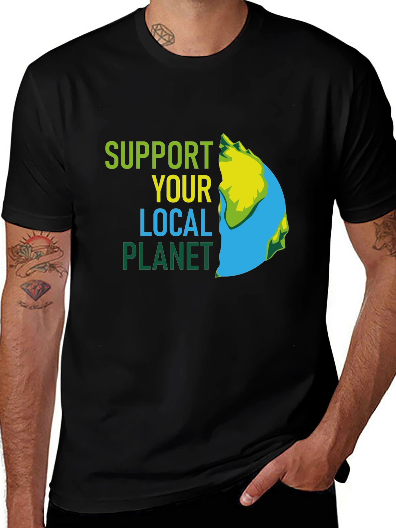Variant 22 of Support Your Local Planet Tee