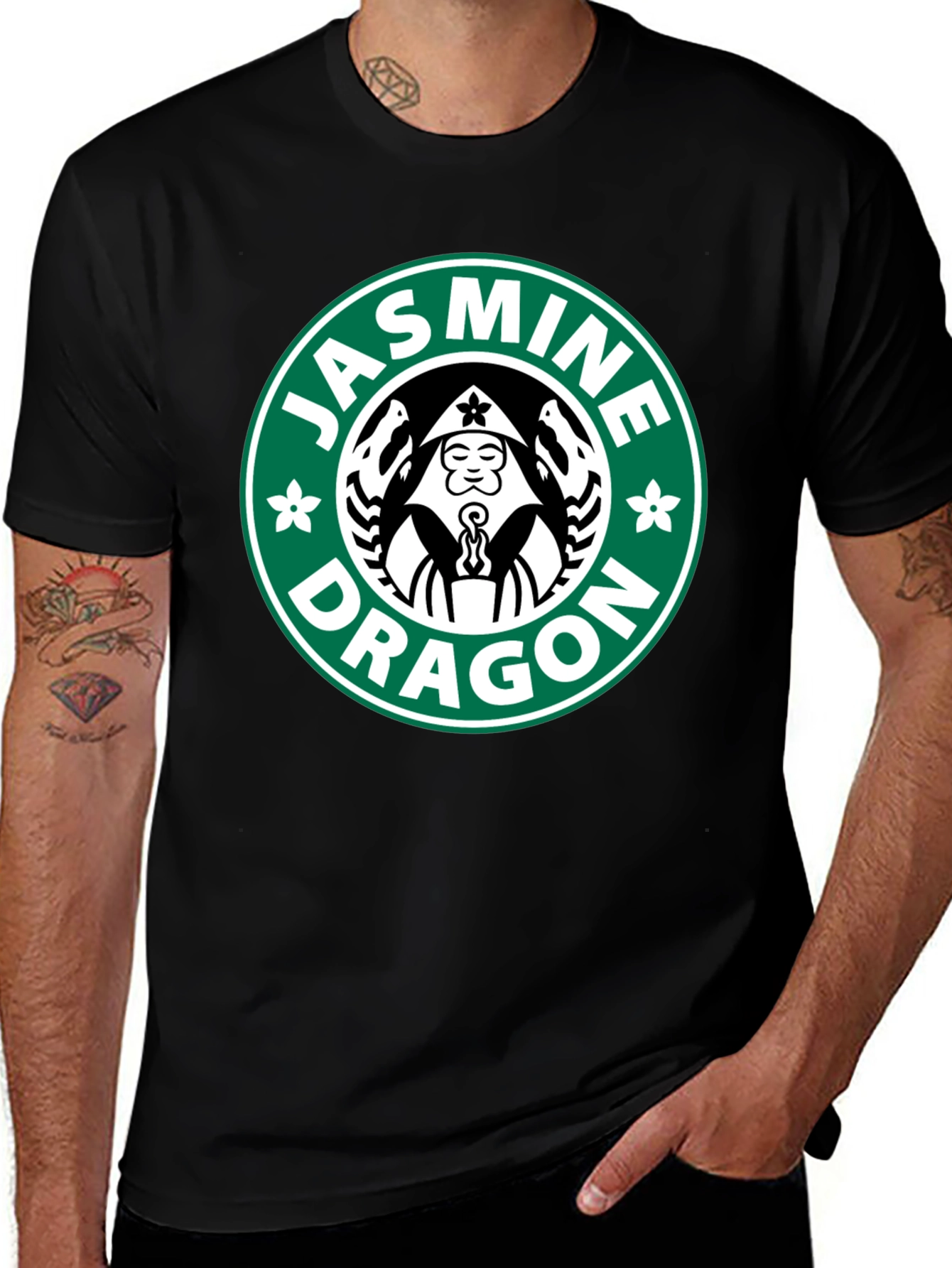 Variant 19 of Jasmine Dragon Black T-Shirt