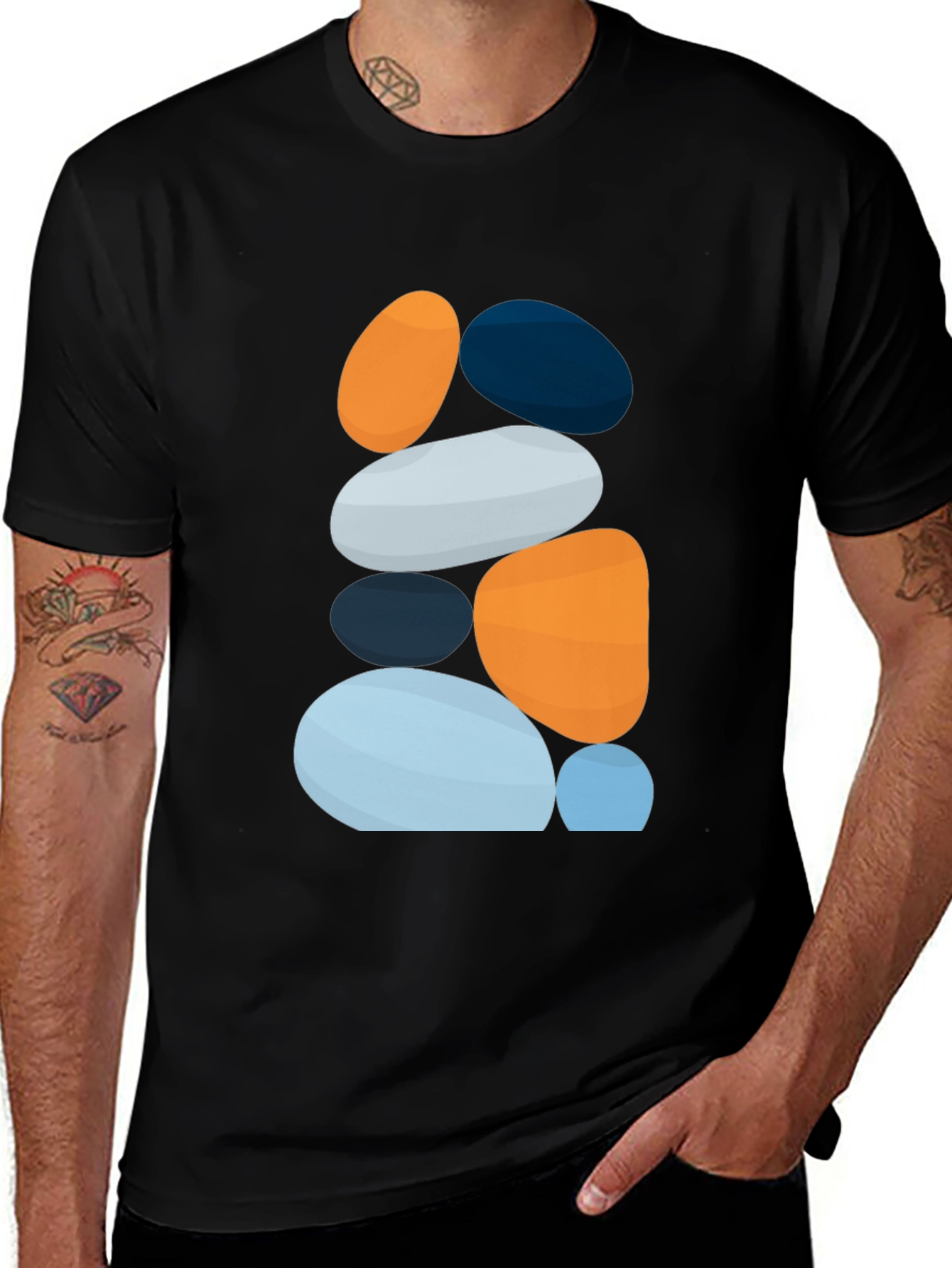 Variant 12 of Modern Rock Balancing T-Shirt - Graphic Tee