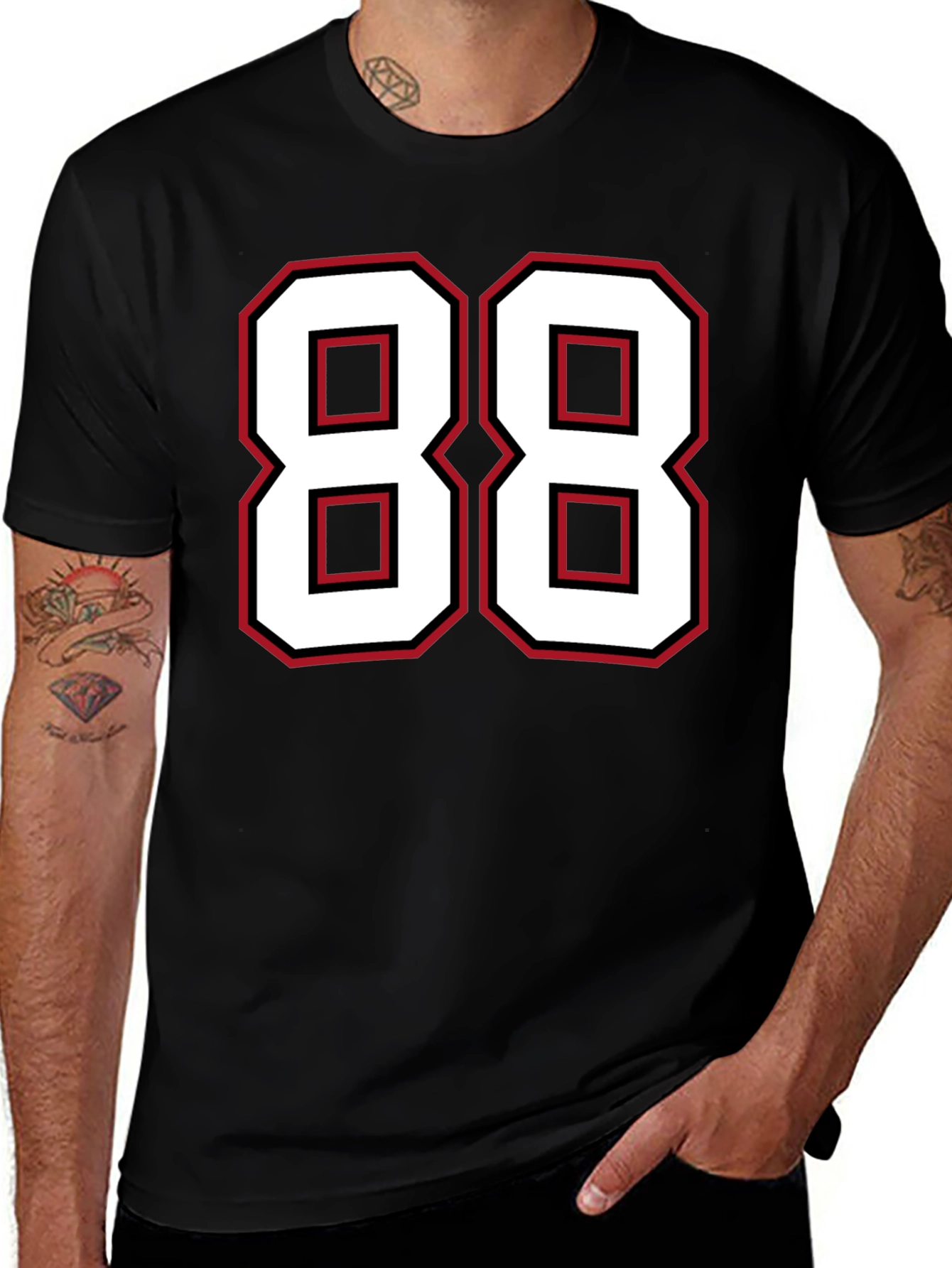 Variant 16 of 88 Graphic T-Shirt - Bold Number Design, Classic Fit